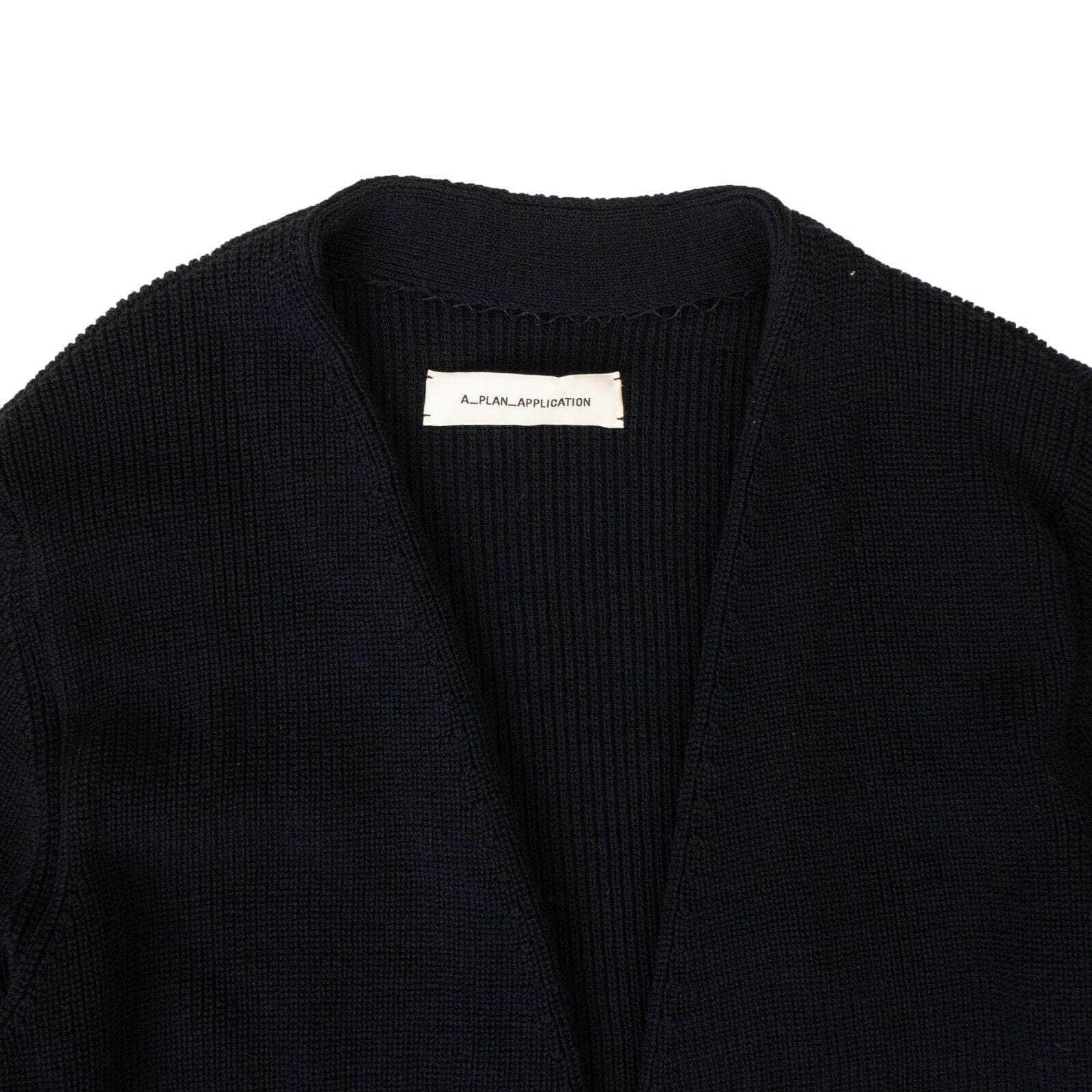 A_PLAN_APPLICATION 250-500, a_plan_application, channelenable-all, couponcollection, gender-womens, main-clothing, size-s, womens-cardigans S Navy Blue Knit Long Cardigan 82NGG-AP-1023/S 82NGG-AP-1023/S
