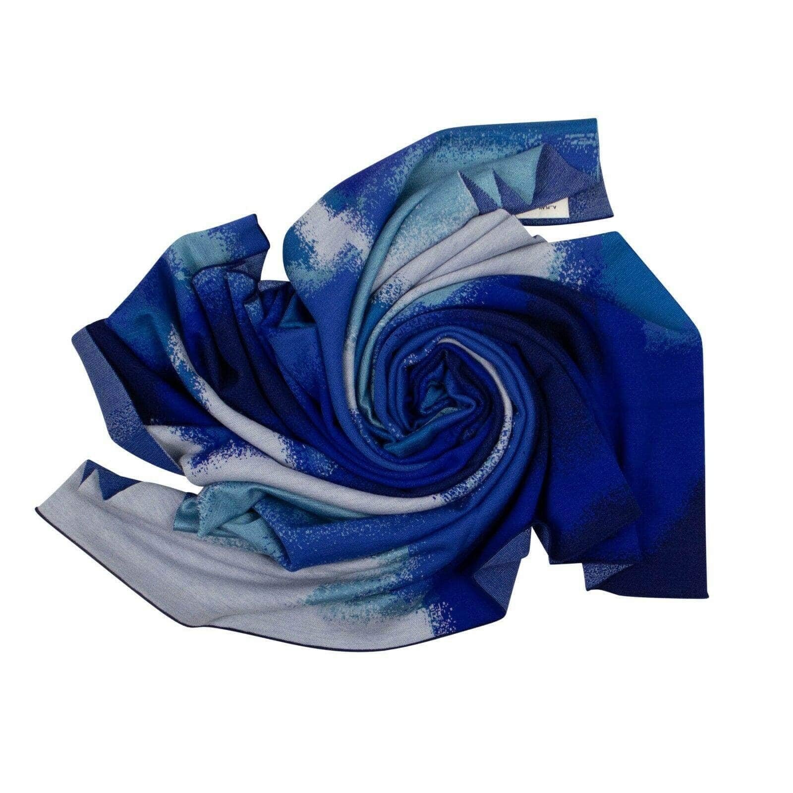 A_Plan_Application 74NGG-AP-3001 NWT A_Plan_Application Blue Wool Jacquard Scarf Size O/S $1225 74NGG-AP-3001