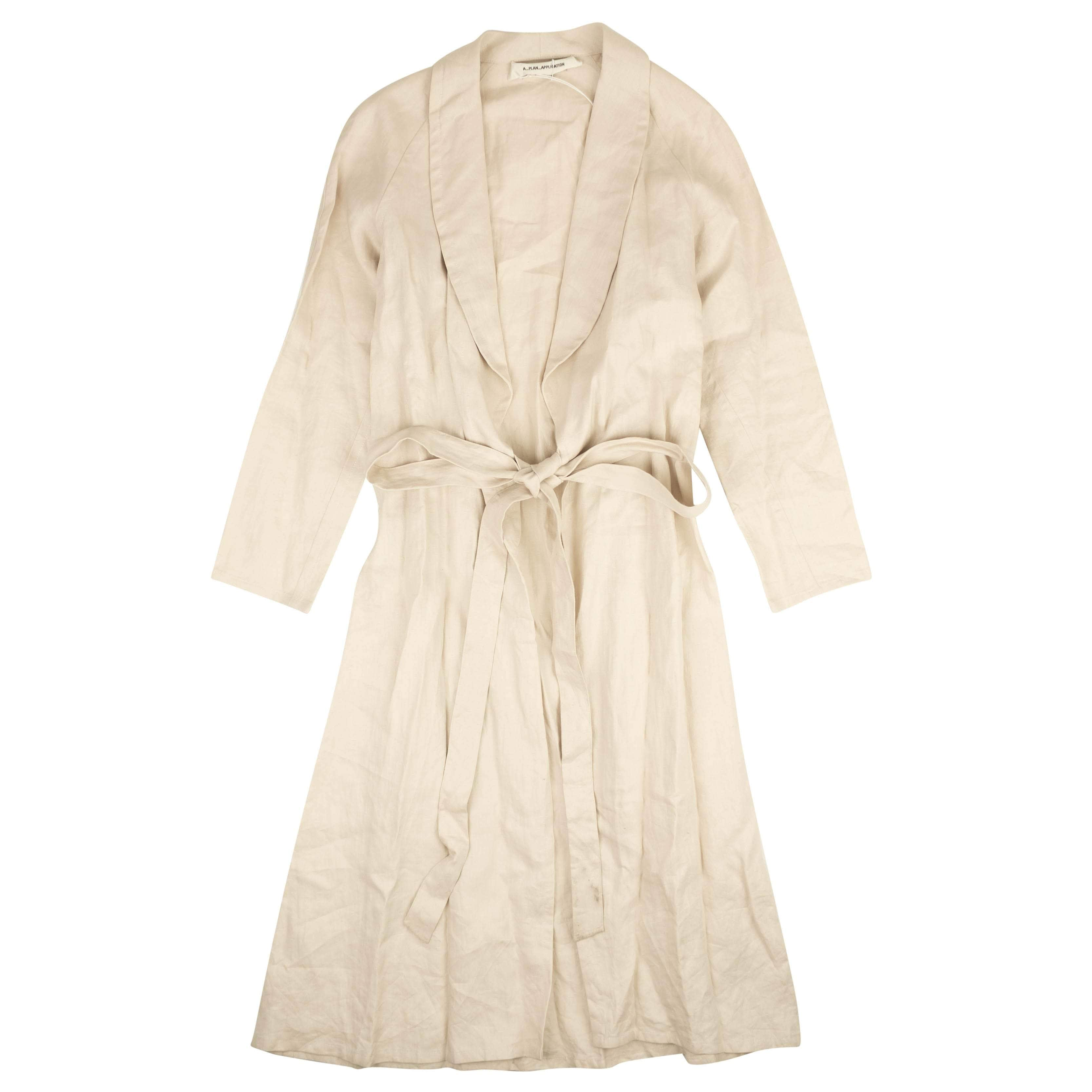 A_Plan_Application 74NGG-AP-4/S NWT A_PLAN_APPLICATION Beige Belt Tie Blazer Dress Size S $1155 74NGG-AP-4/S