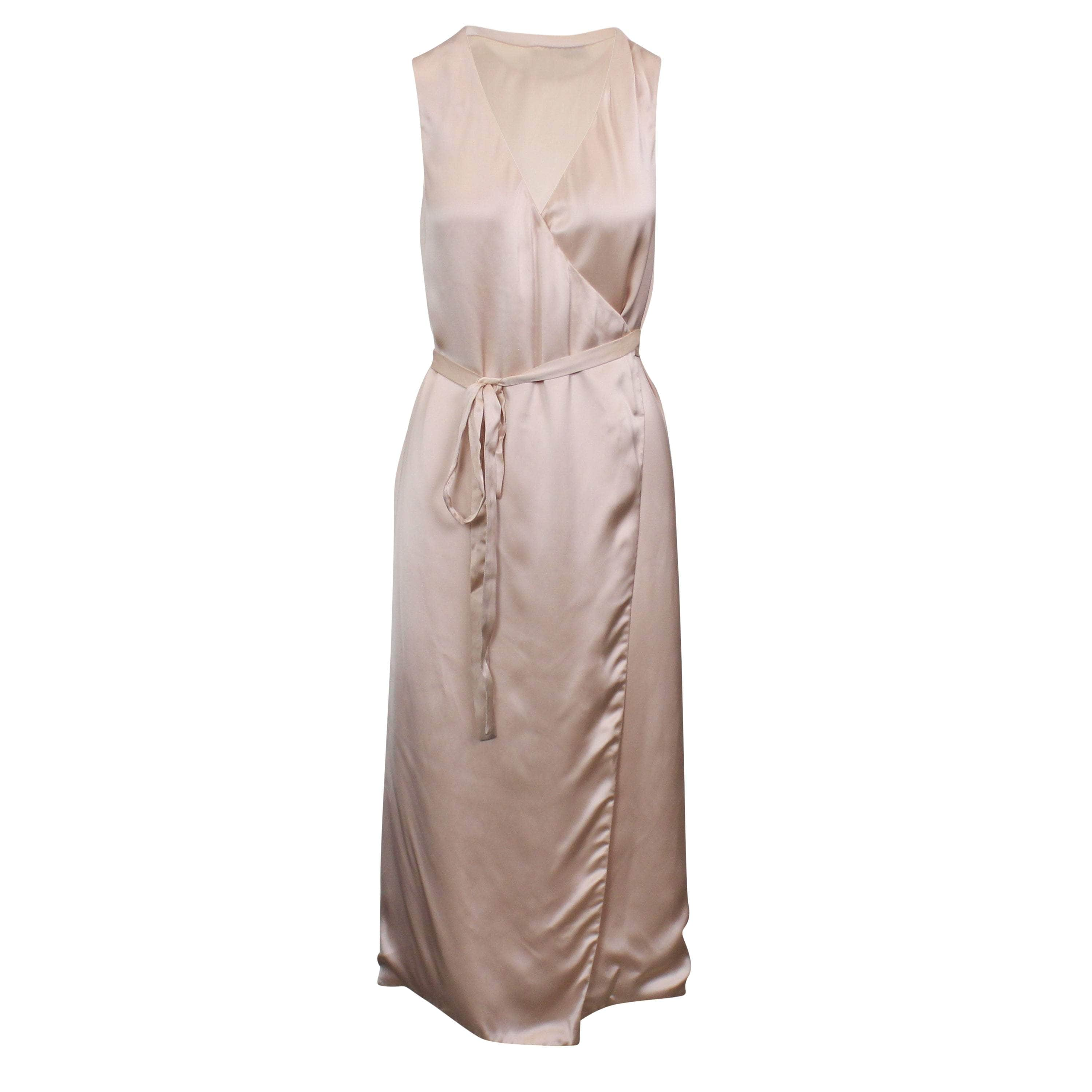 A_Plan_Application 74NGG-AP-9/M NWT A_PLAN_APPLICATION Pink Satin Twist Sleeveless Dress Size M $700 74NGG-AP-9/M