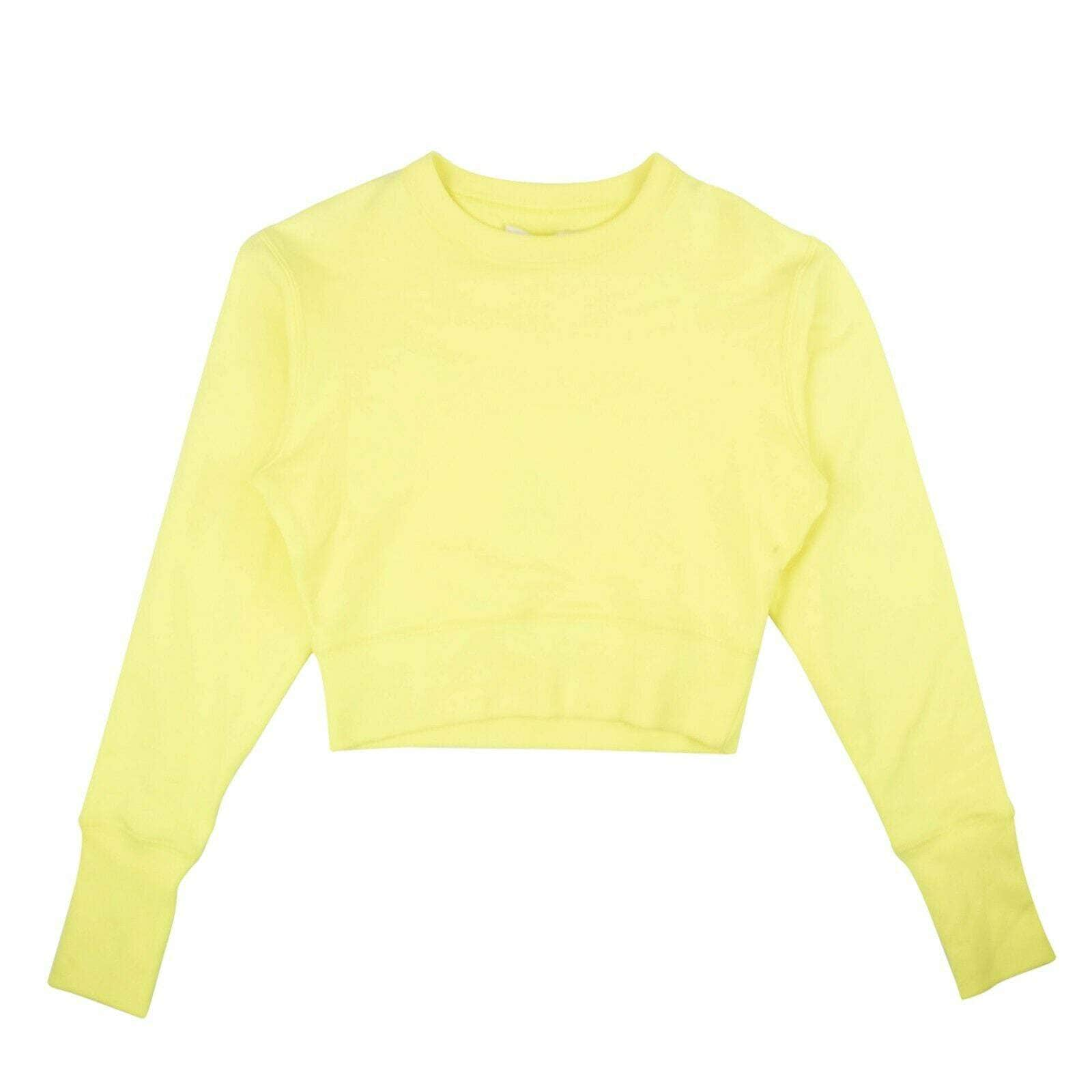 A_Plan_Application 82NGG-AP-1002/S NWT A_PLAN_APPLICATION Neon Yellow Cropped Crewneck Sweatshirt Size S $455 82NGG-AP-1002/S