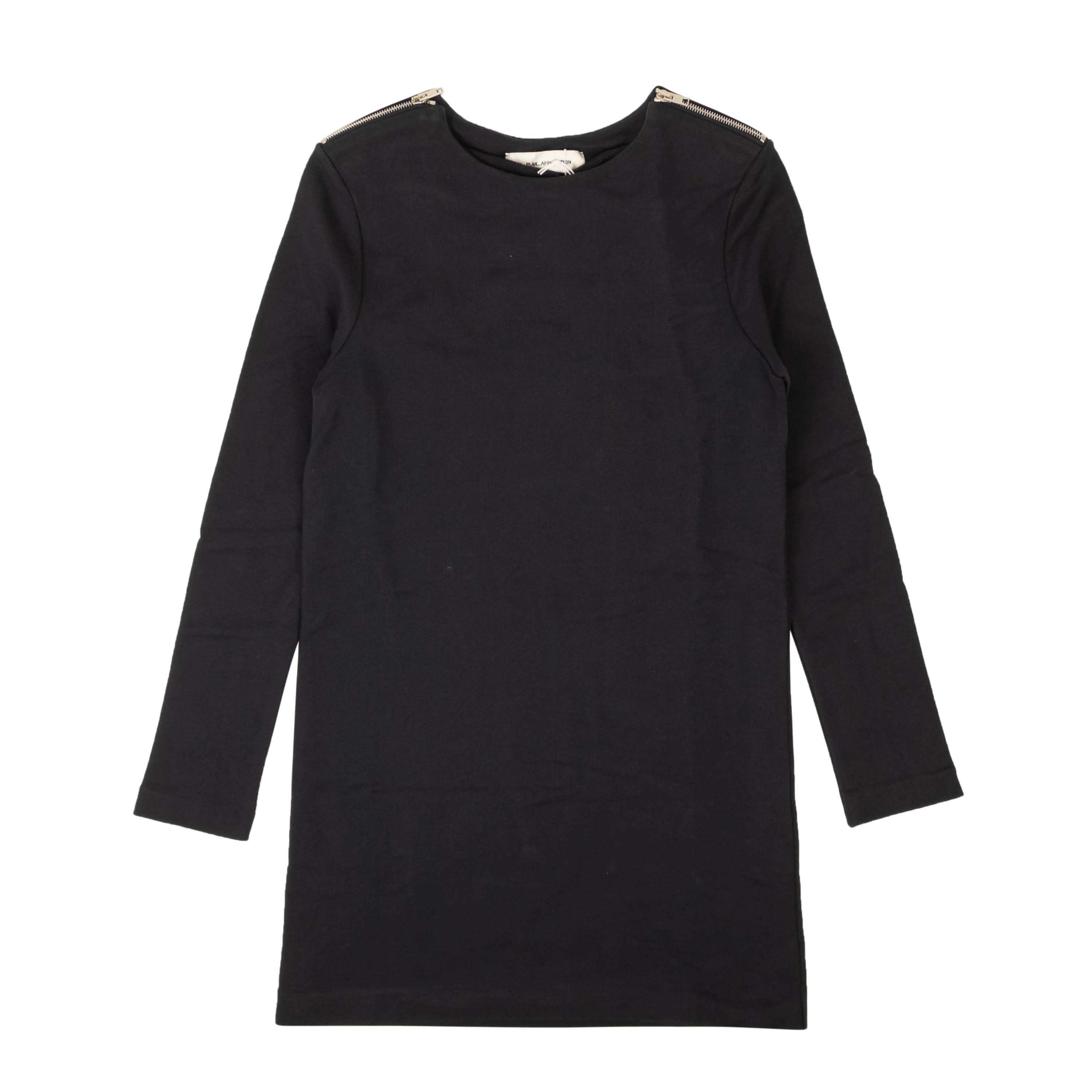 A_Plan_Application 95-APA-0001/S NWT A_PLAN_APPLICATION Navy Blue Shoulder Zip Sweater Dress Size S $525 95-APA-0001/S