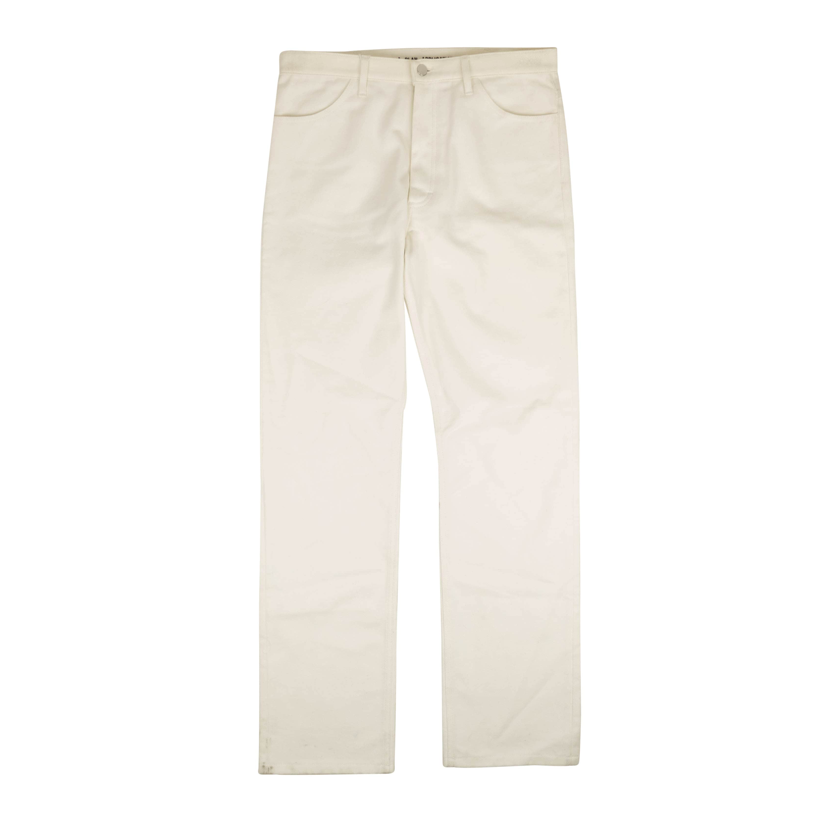 A_Plan_Application a_plan_application, channelenable-all, chicmi, couponcollection, gender-mens, main-clothing, mens-shoes, mens-straight-fit-jeans, size-32, under-250 32 White Cotton Embroidered Waist Jeans 74NGG-AP-1031/32 74NGG-AP-1031/32