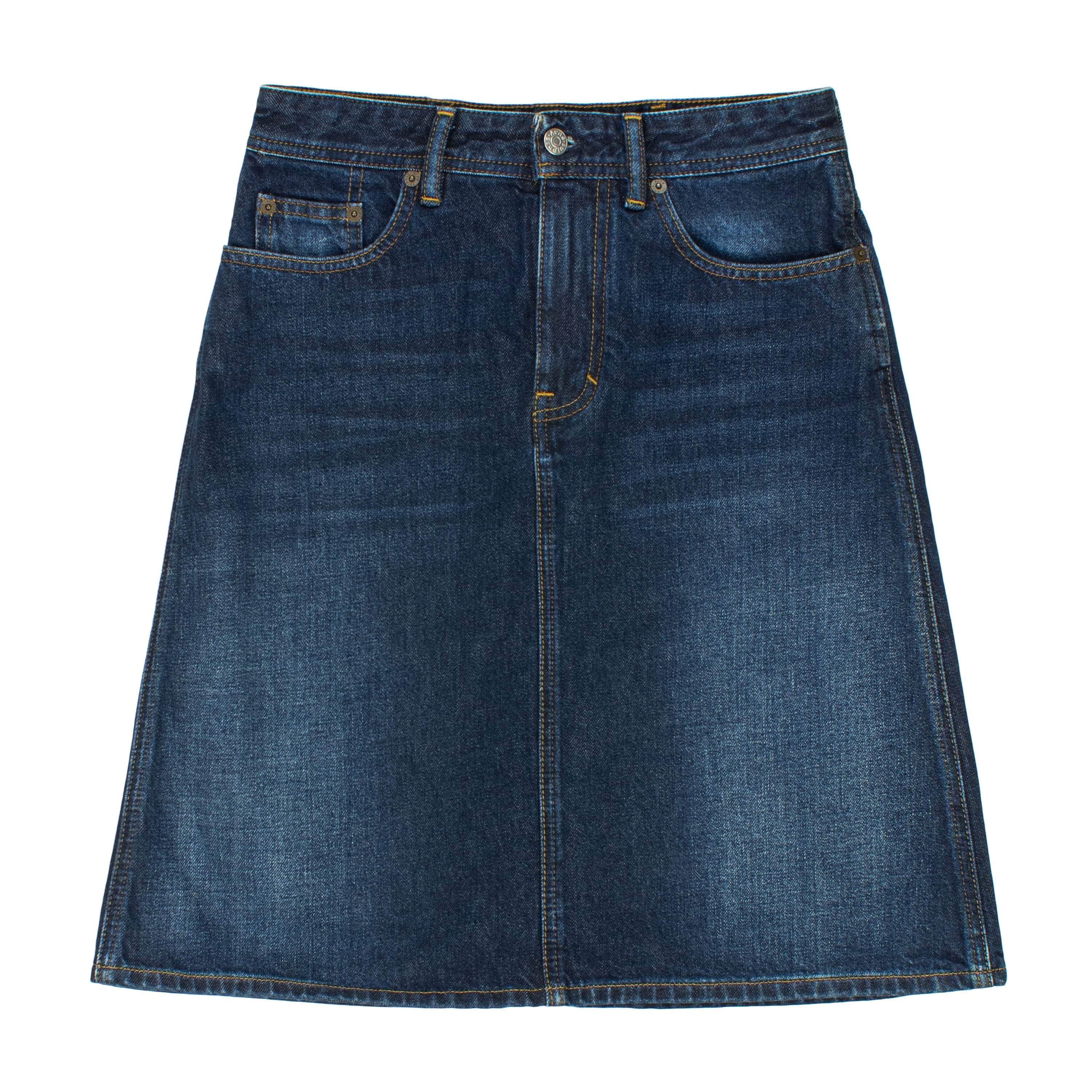 Acne Studios acne-studios, channelenable-all, chicmi, couponcollection, main-clothing, shop375, under-250, womens-mini-skirts 25 SHADOW DARK BLUE DENIM ABVKNEE SKIRT 95-ASO-0001/25 95-ASO-0001/25