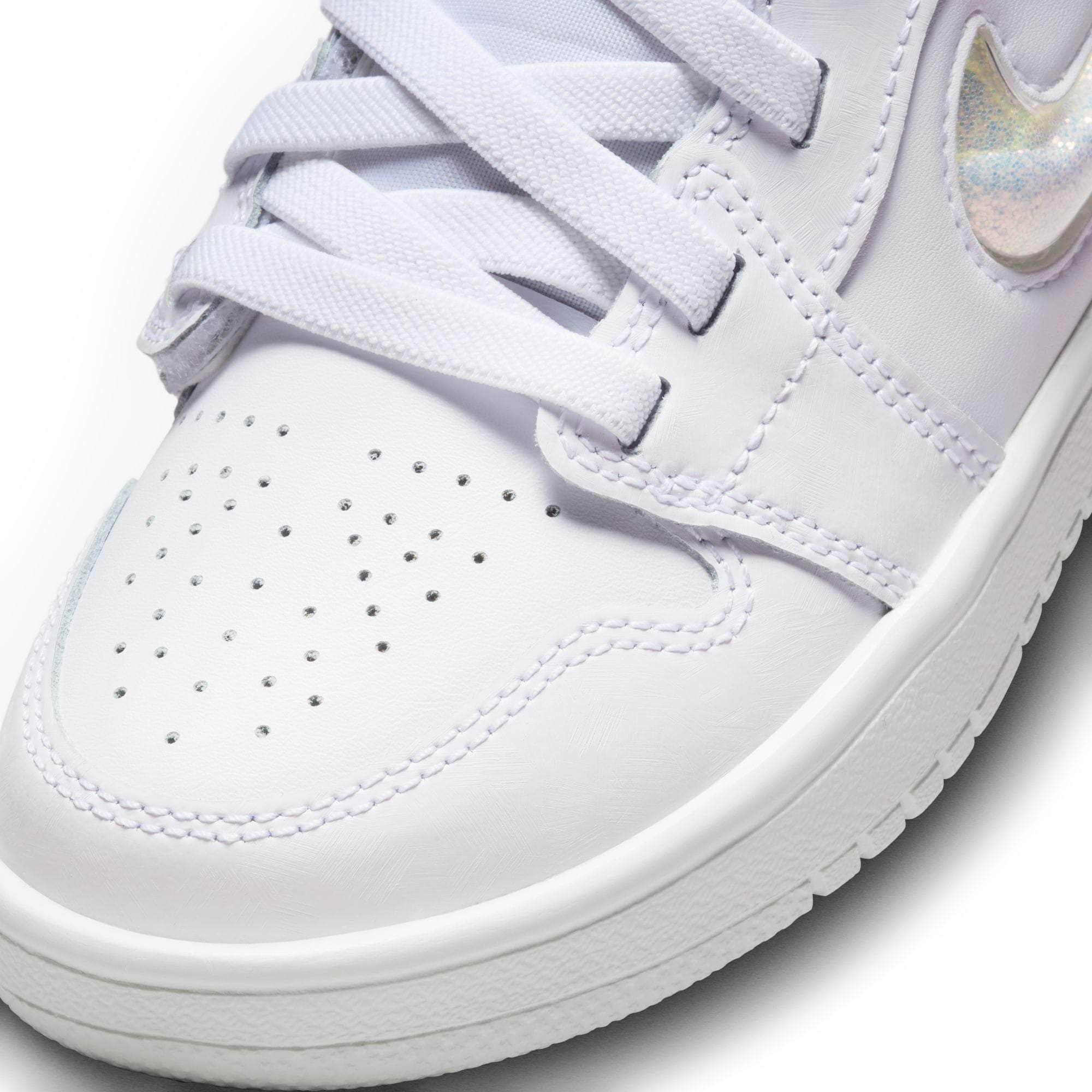 Air Jordan Grade School Retro 1 Low Se 'Glitter Swooshes' Gs Sneakers