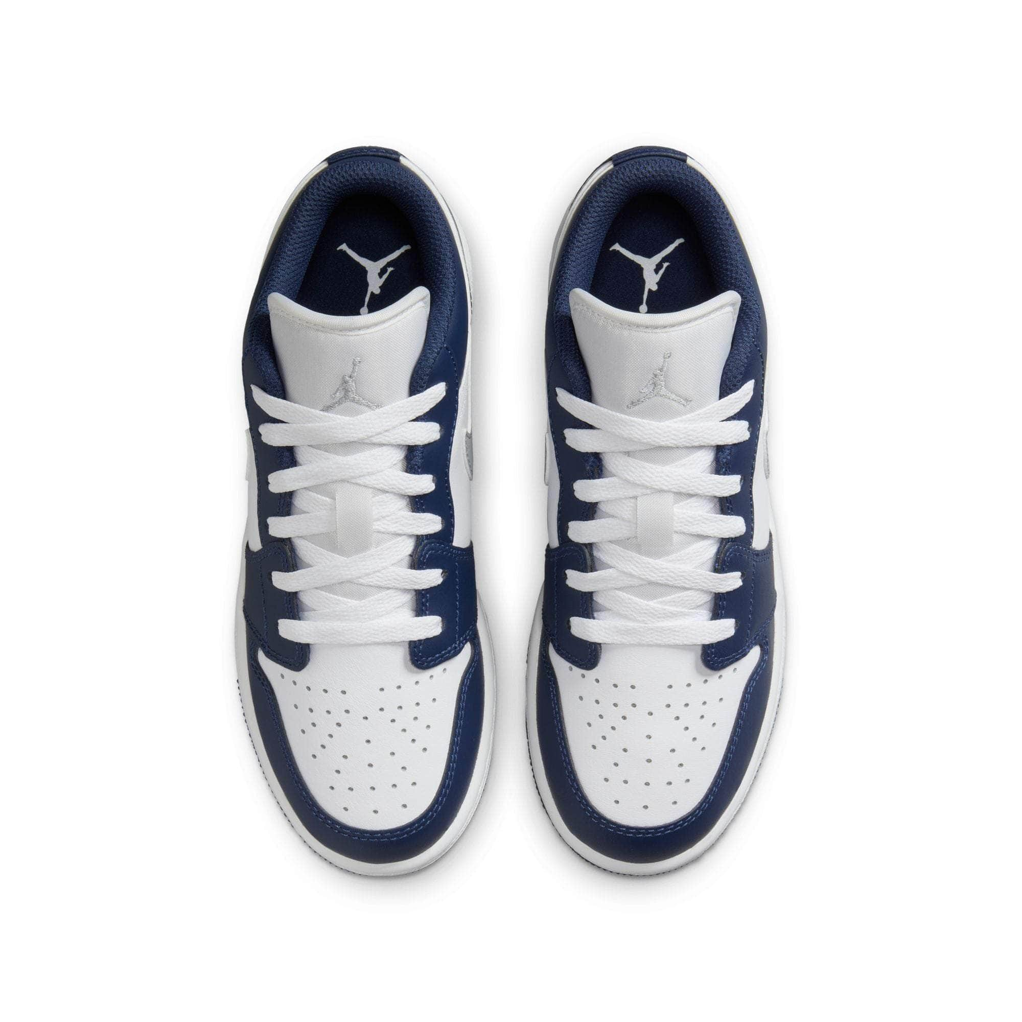 Air Jordan FOOTWEAR Air Jordan 1 Low "Midnight Navy Wolf Grey" - Boy's GS