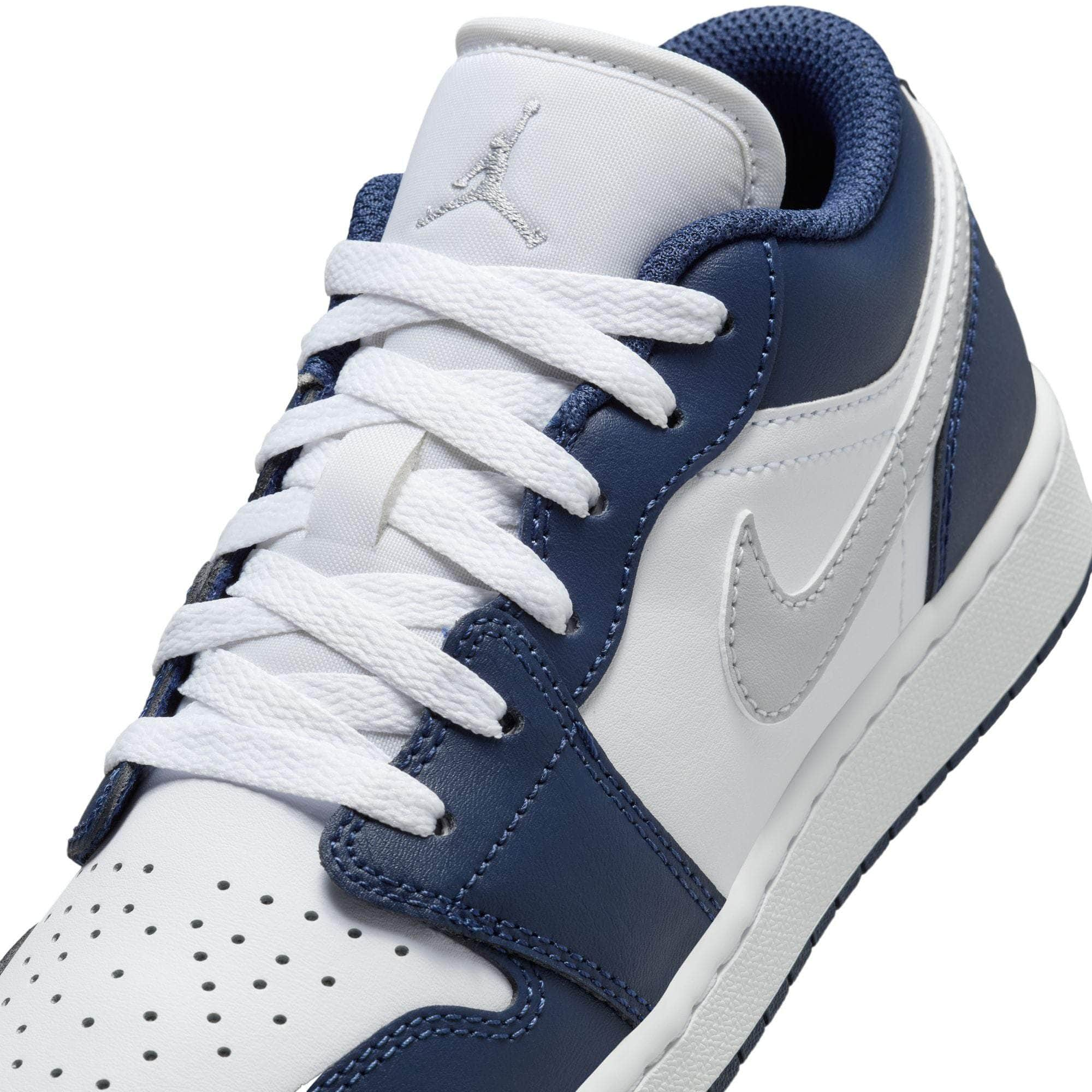 Air Jordan FOOTWEAR Air Jordan 1 Low "Midnight Navy Wolf Grey" - Boy's GS