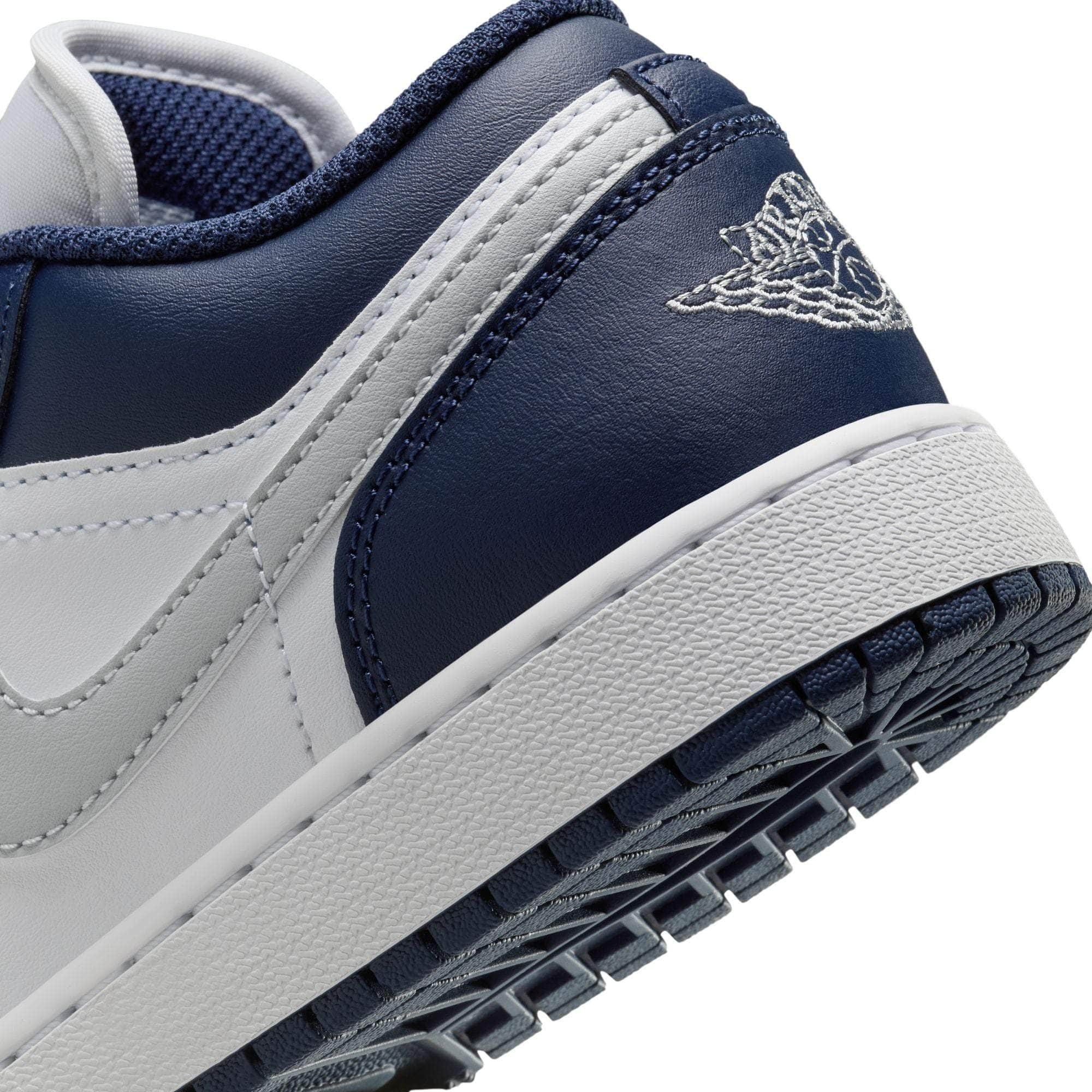 Air Jordan FOOTWEAR Air Jordan 1 Low "Midnight Navy Wolf Grey" - Boy's GS