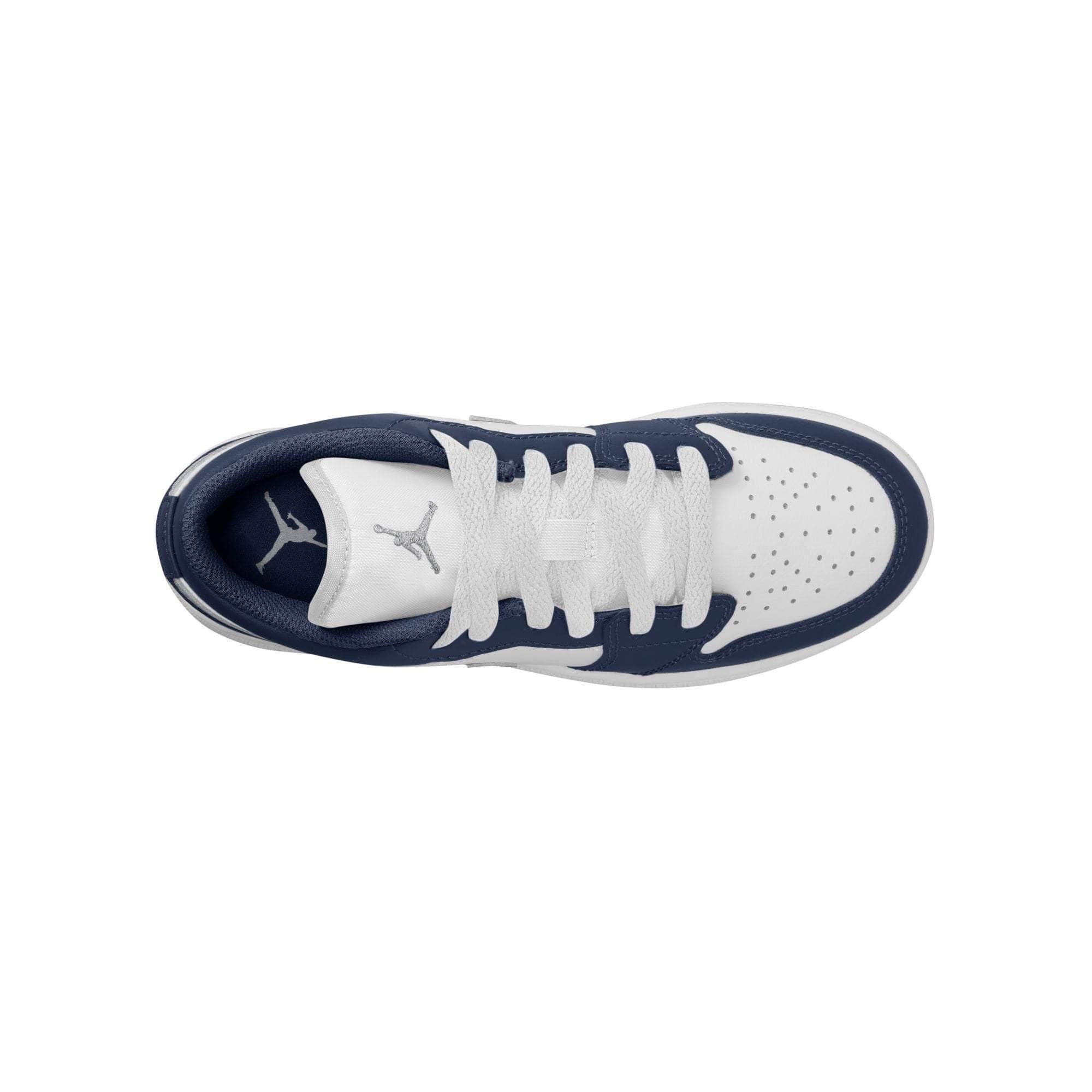 Air Jordan FOOTWEAR Air Jordan 1 Low "Midnight Navy Wolf Grey" - Boy's GS