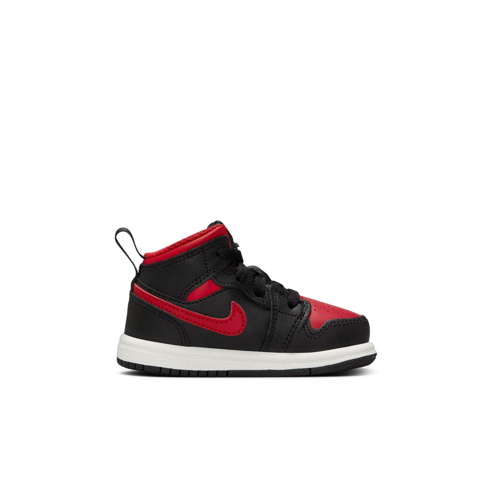 Air Jordan FOOTWEAR Air Jordan 1 Mid "Black Summit White Varsity Red" - Toddler