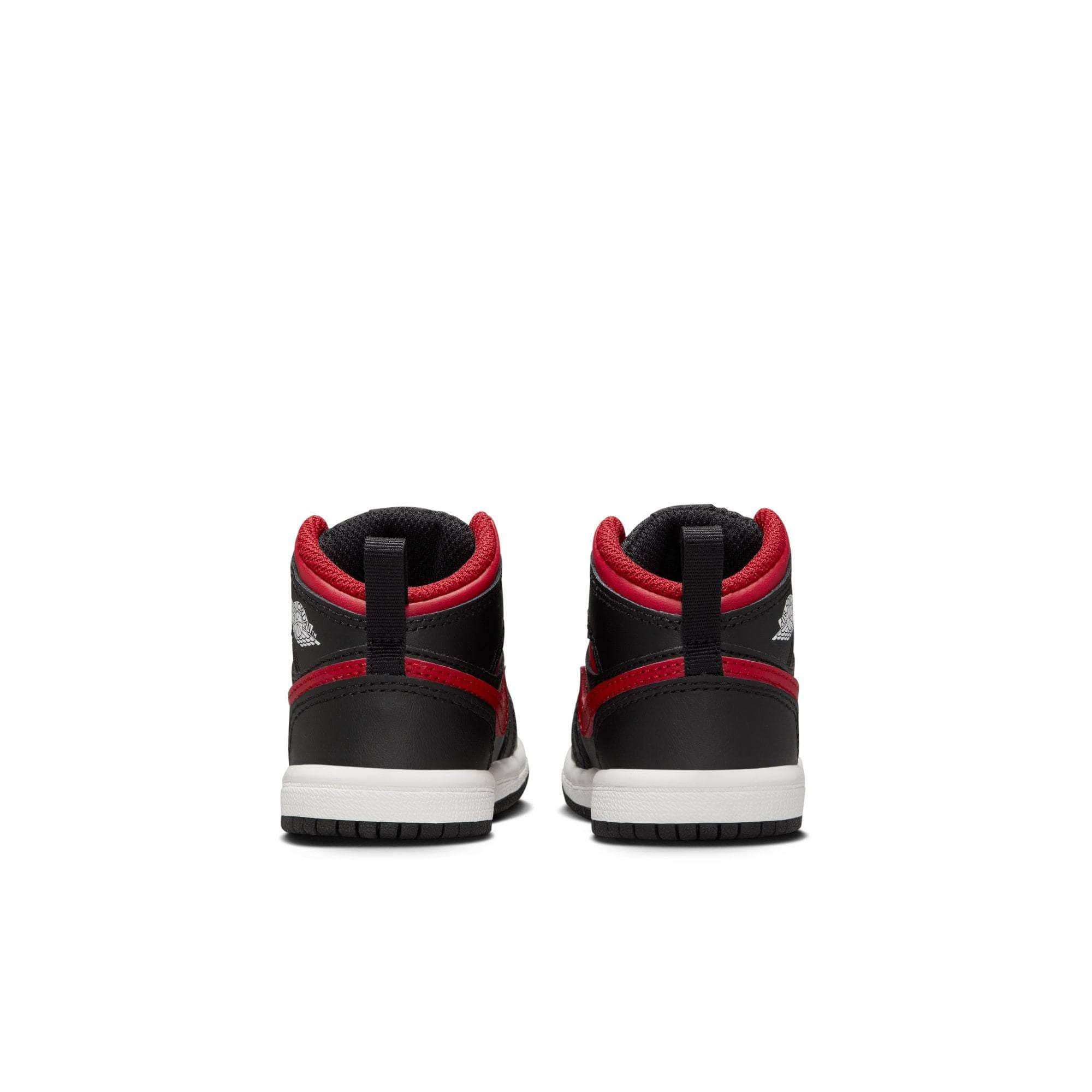 Air Jordan FOOTWEAR Air Jordan 1 Mid "Black Summit White Varsity Red" - Toddler