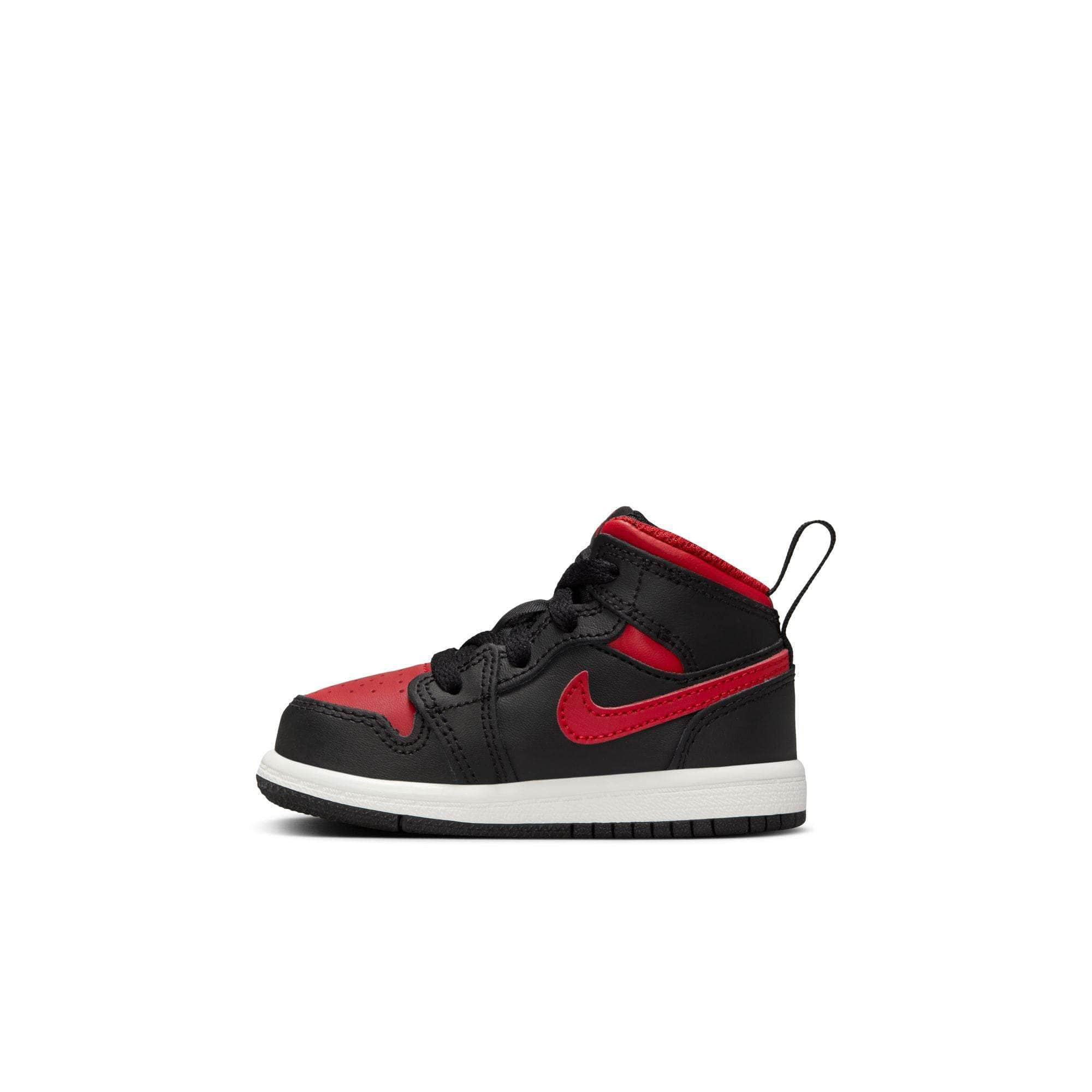 Air Jordan FOOTWEAR Air Jordan 1 Mid "Black Summit White Varsity Red" - Toddler