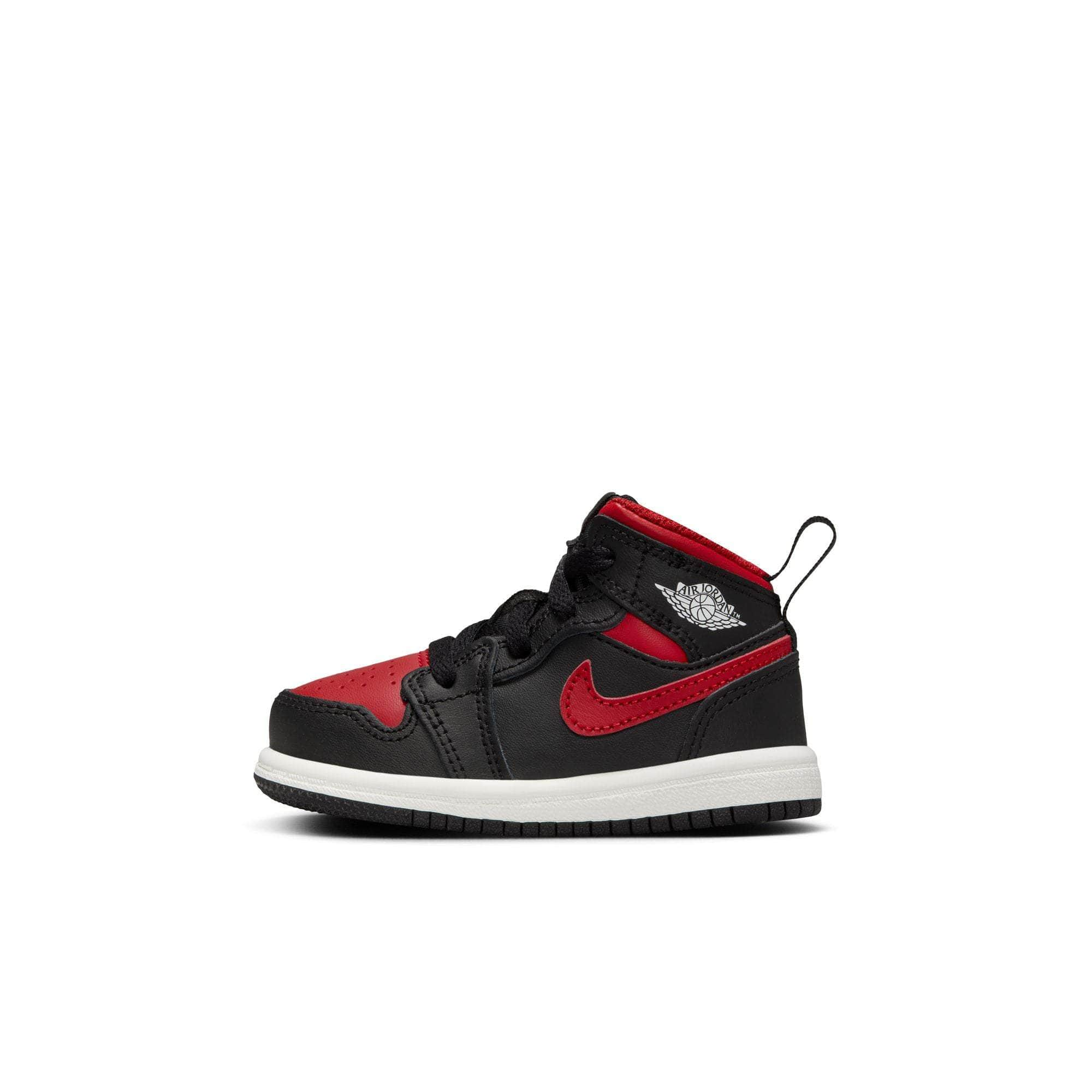 Air Jordan FOOTWEAR Air Jordan 1 Mid "Black Summit White Varsity Red" - Toddler