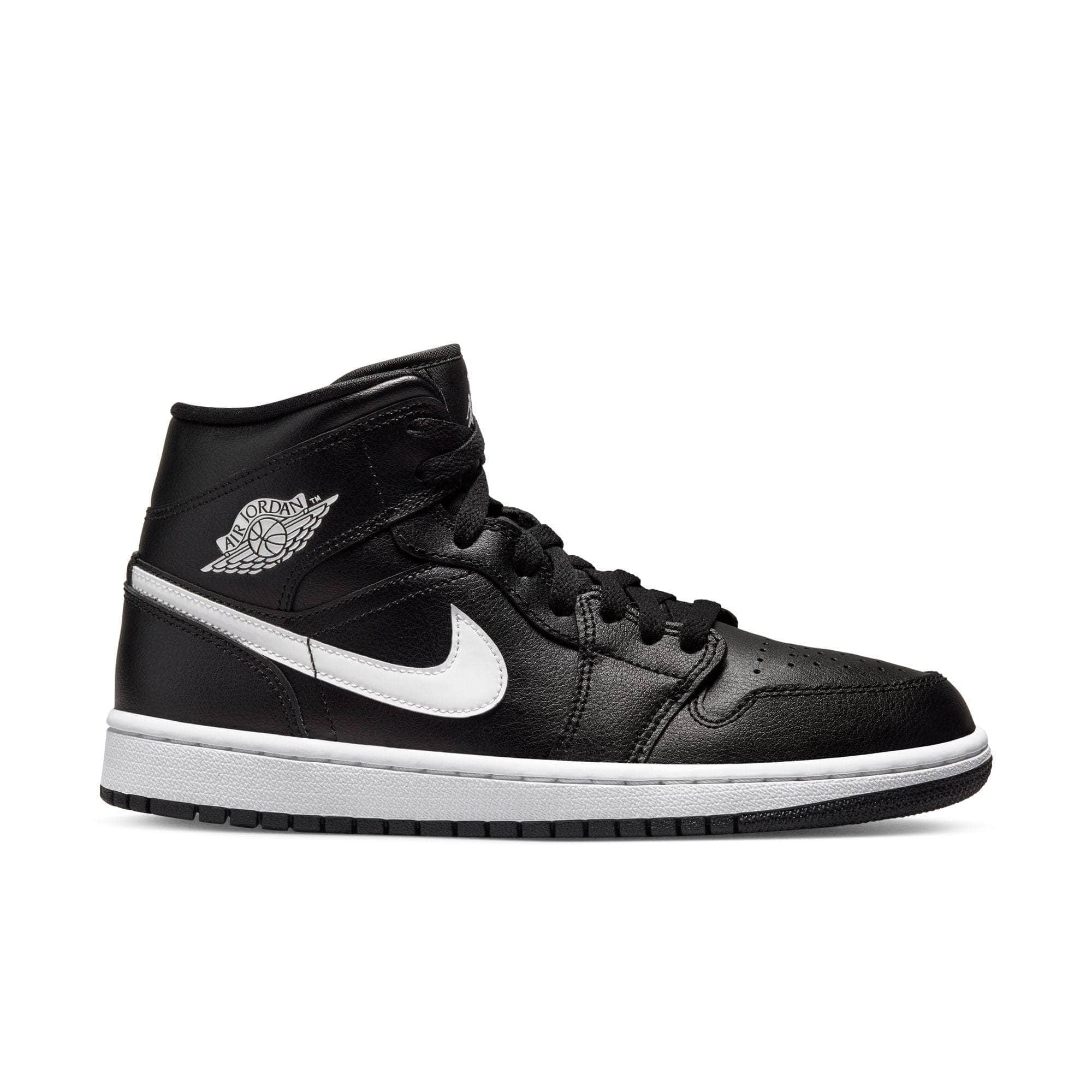 Air Jordan FOOTWEAR Air Jordan 1 Mid "Black White" - Men's