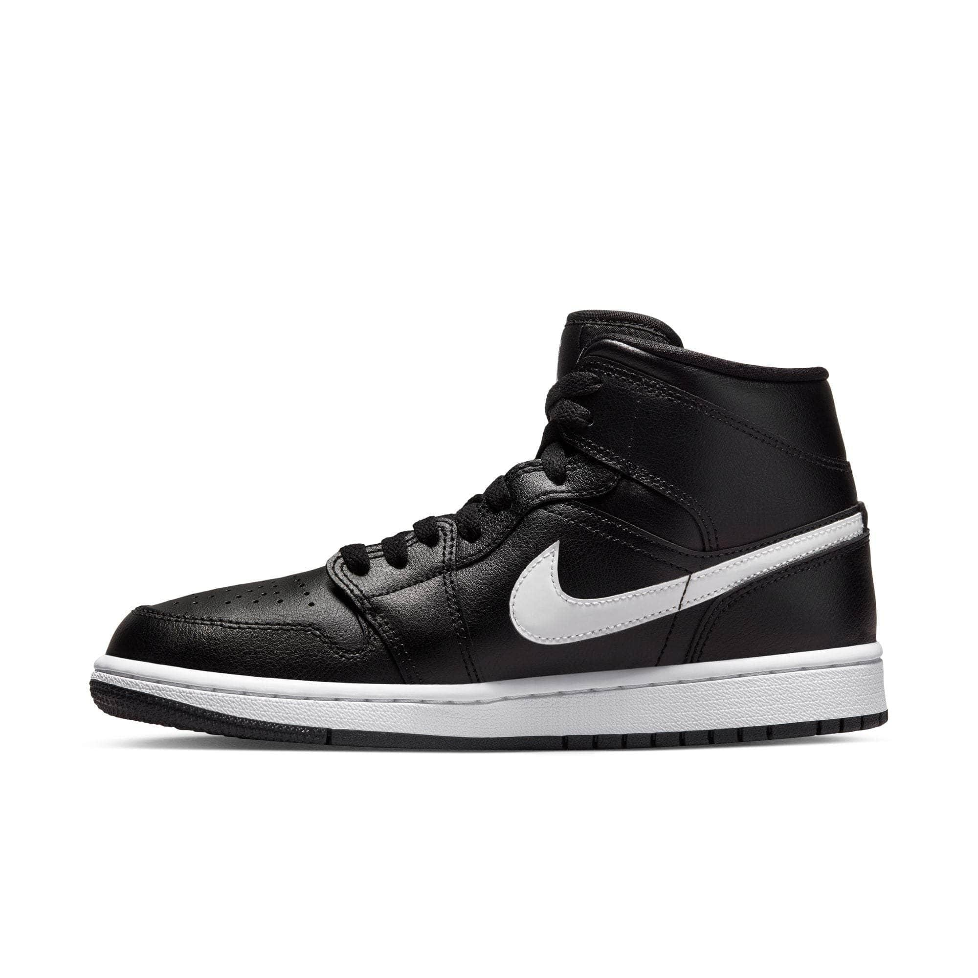 Air Jordan FOOTWEAR Air Jordan 1 Mid "Black White" - Men's