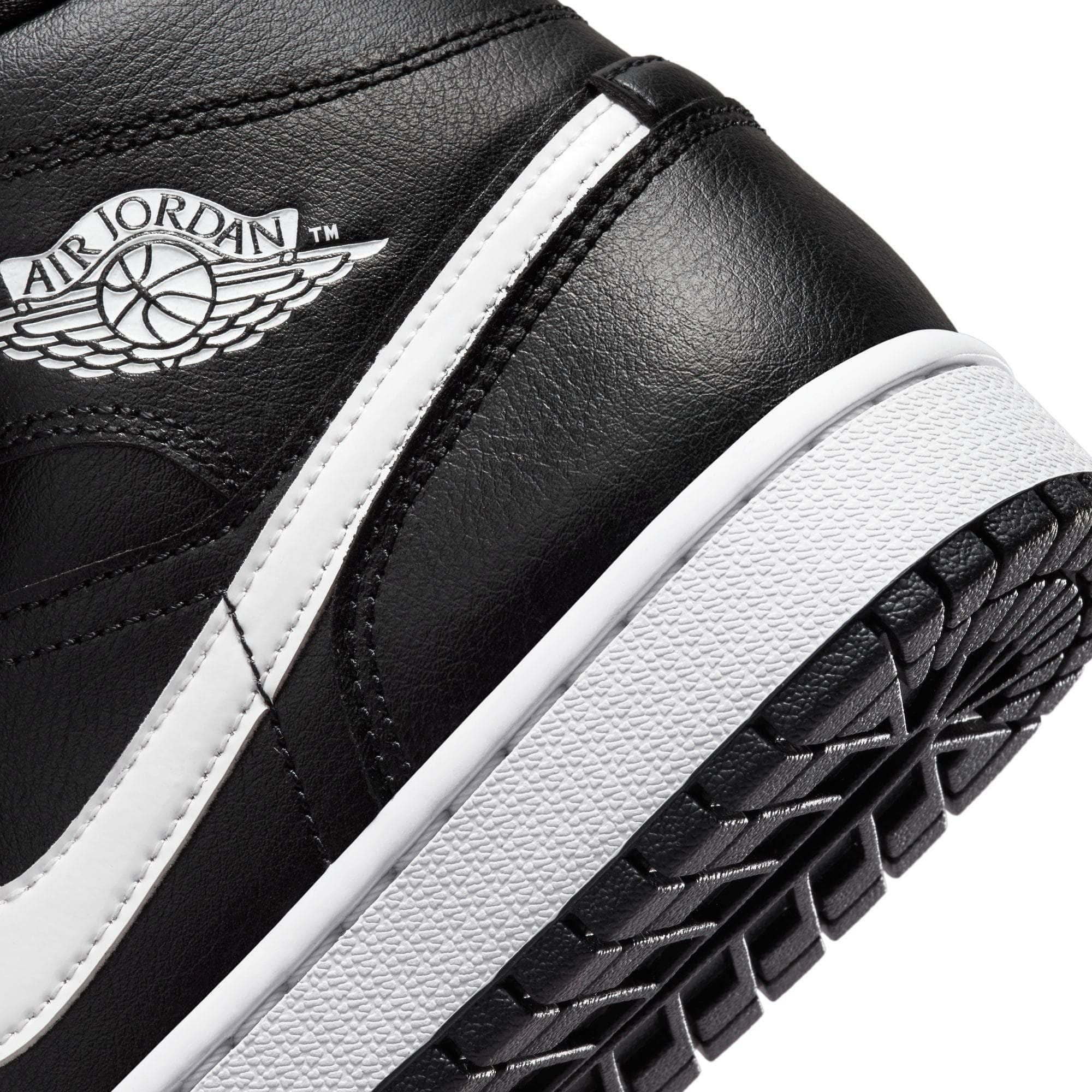 Air Jordan FOOTWEAR Air Jordan 1 Mid "Black White" - Men's