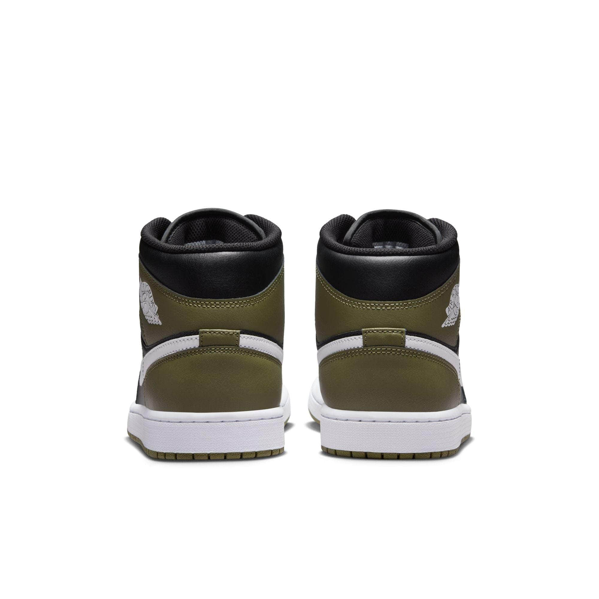 Air Jordan FOOTWEAR Air Jordan 1 Mid "Black White Olive" - Men's