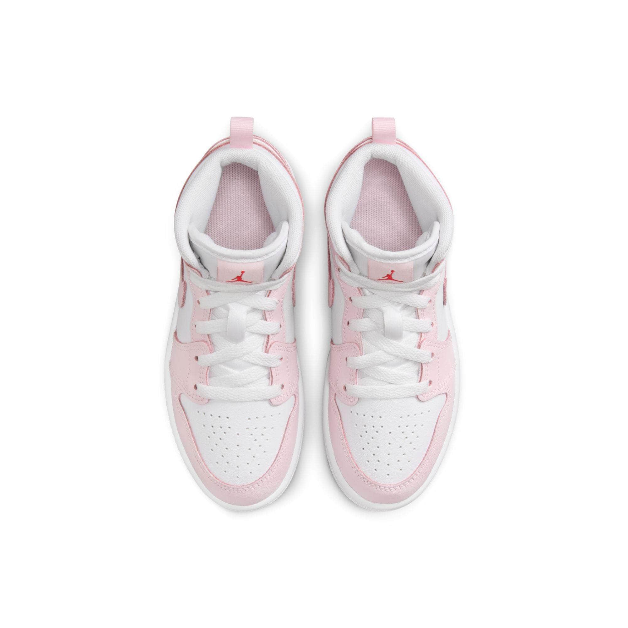 Air Jordan FOOTWEAR Air Jordan 1 Mid "Pink Foam Fire Red" - Preschool