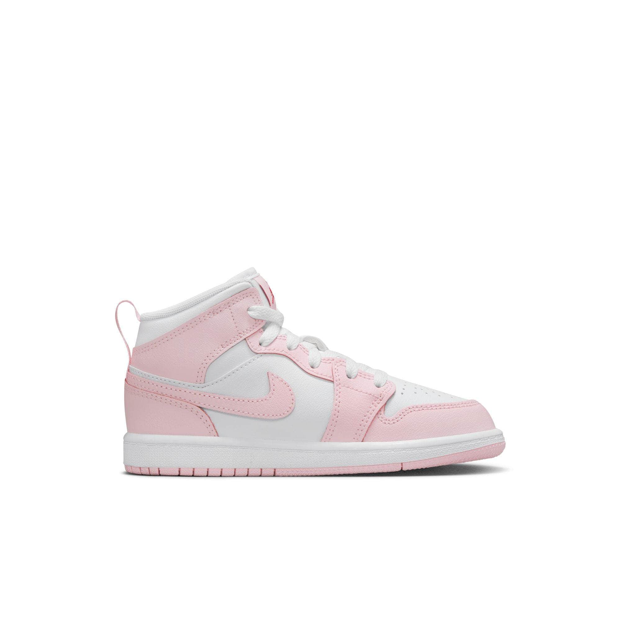 Air Jordan FOOTWEAR Air Jordan 1 Mid "Pink Foam Fire Red" - Preschool