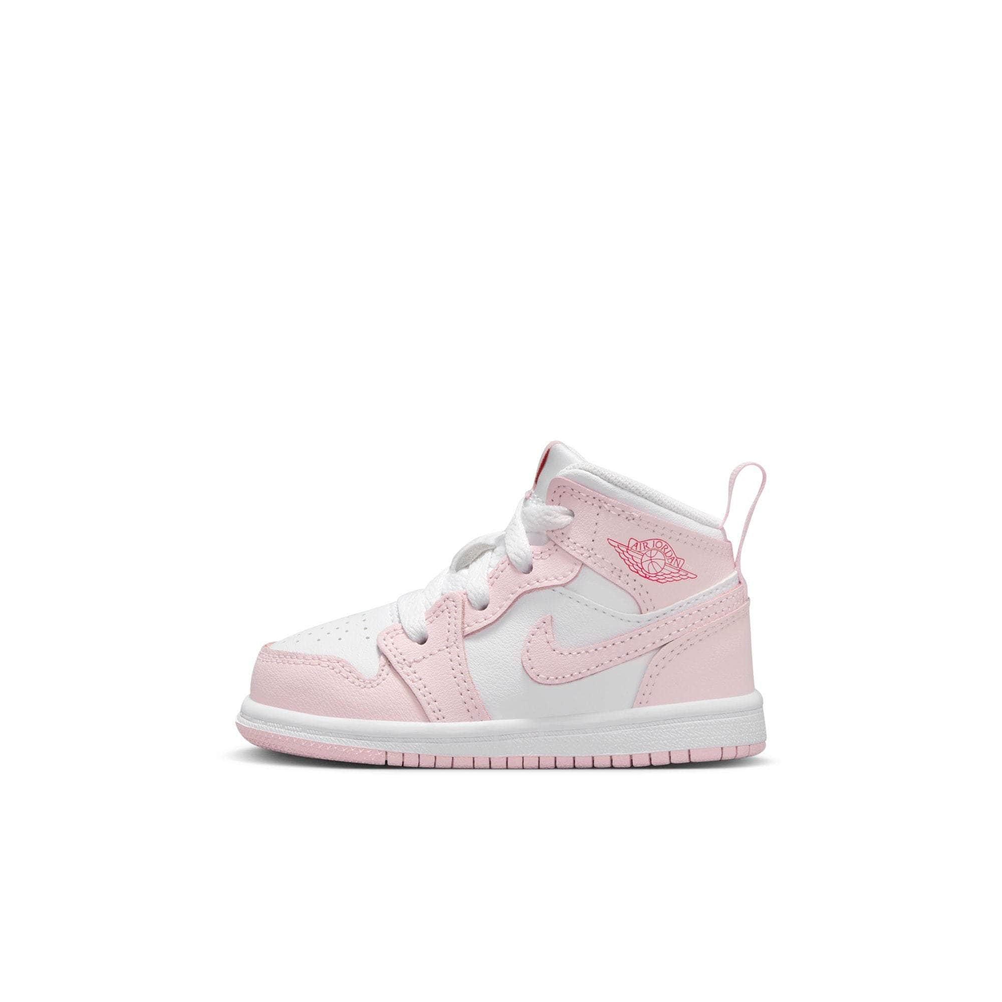 Air Jordan FOOTWEAR Air Jordan 1 Mid Pink Foam Fire Red - Toddler