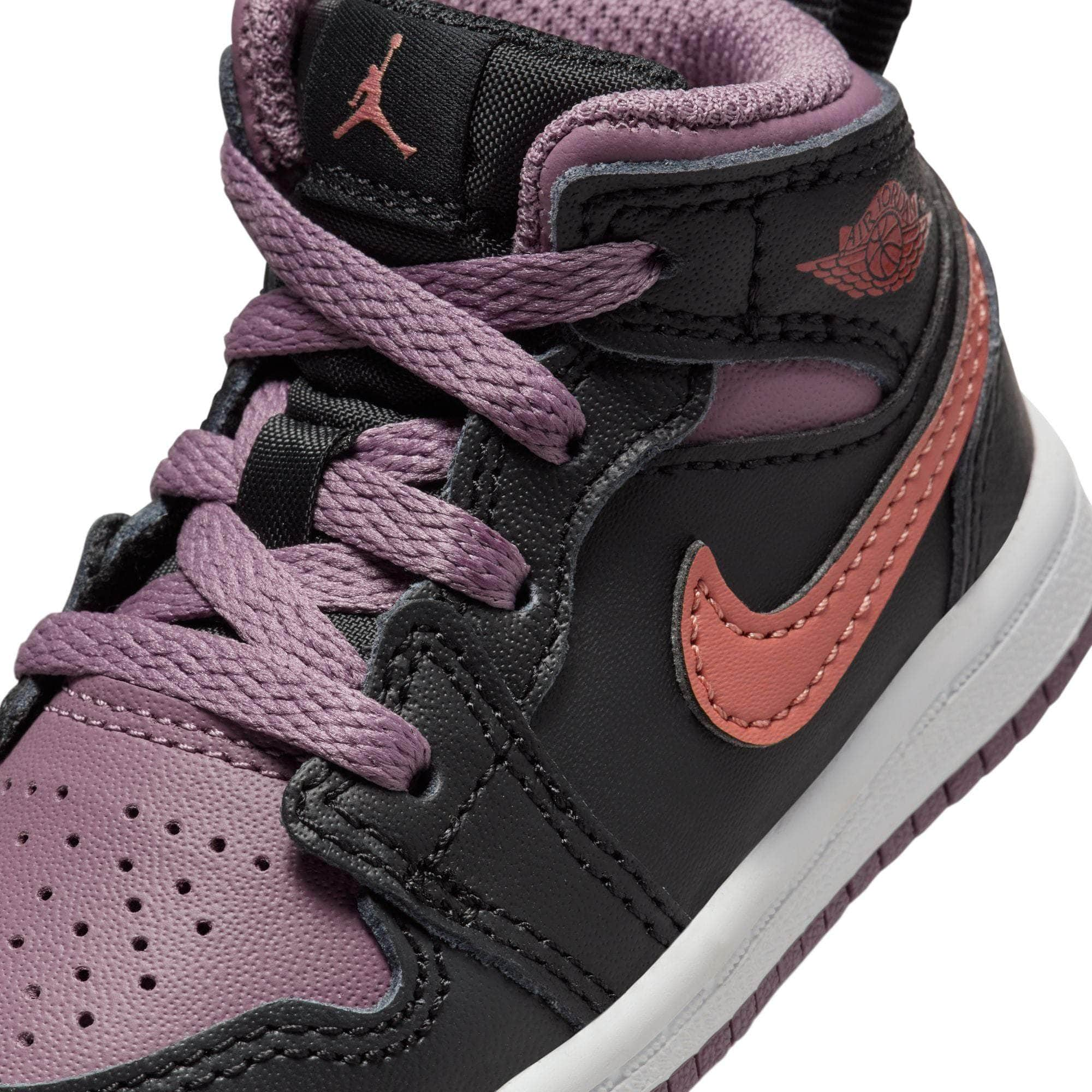 Air Jordan FOOTWEAR Air Jordan 1 Mid SE 'Black Sky J Mauve' - Toddler's