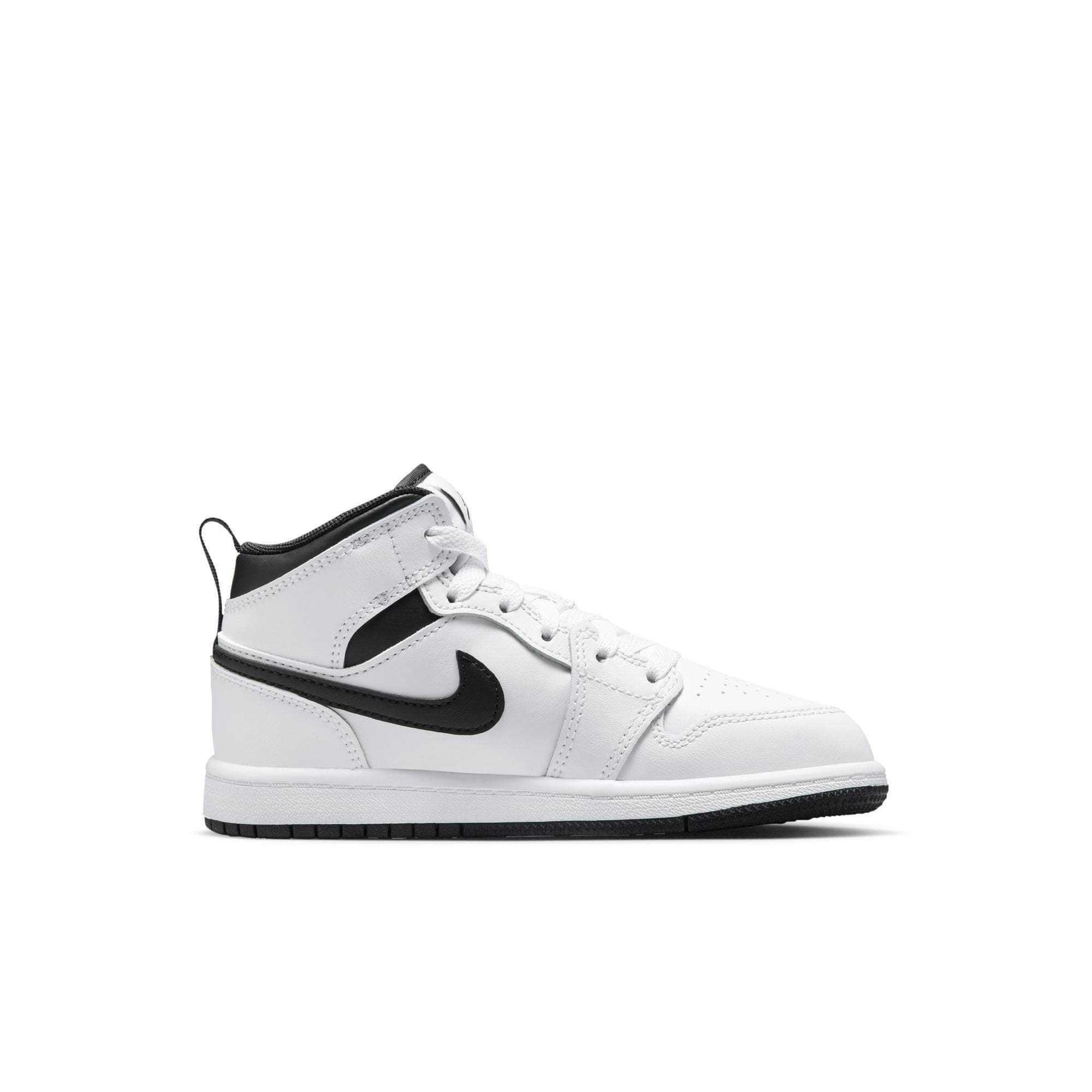 Air Jordan FOOTWEAR Air Jordan 1 Mid "White Black" - Kid's Pre School