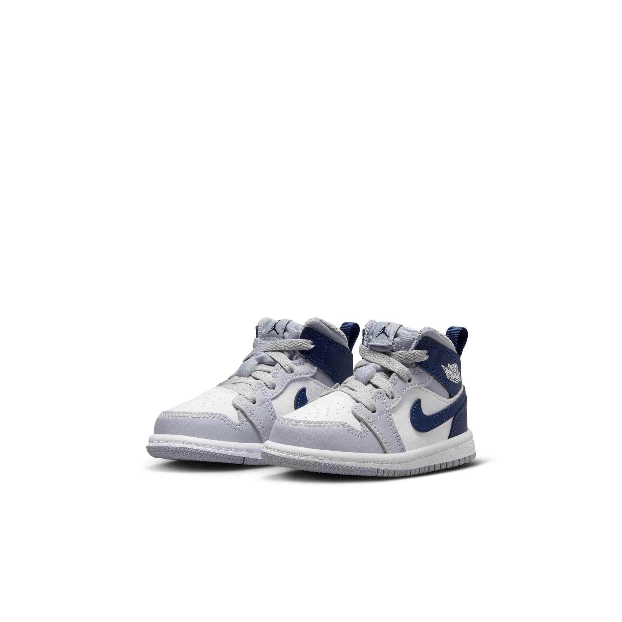 Air Jordan FOOTWEAR Air Jordan 1 Mid "Wolf Grey Midnight Navy" - Toddler's TD