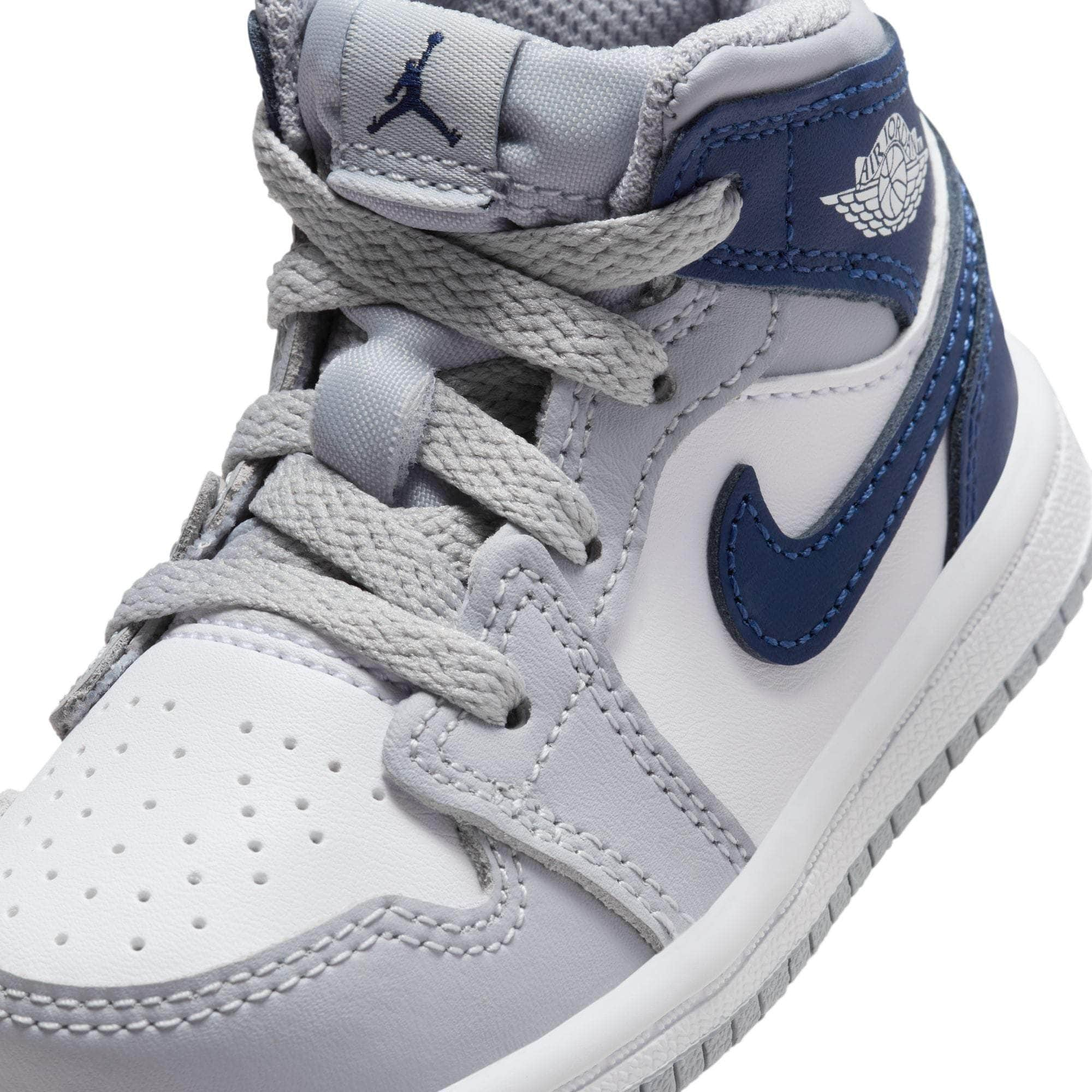 Air Jordan FOOTWEAR Air Jordan 1 Mid "Wolf Grey Midnight Navy" - Toddler's TD