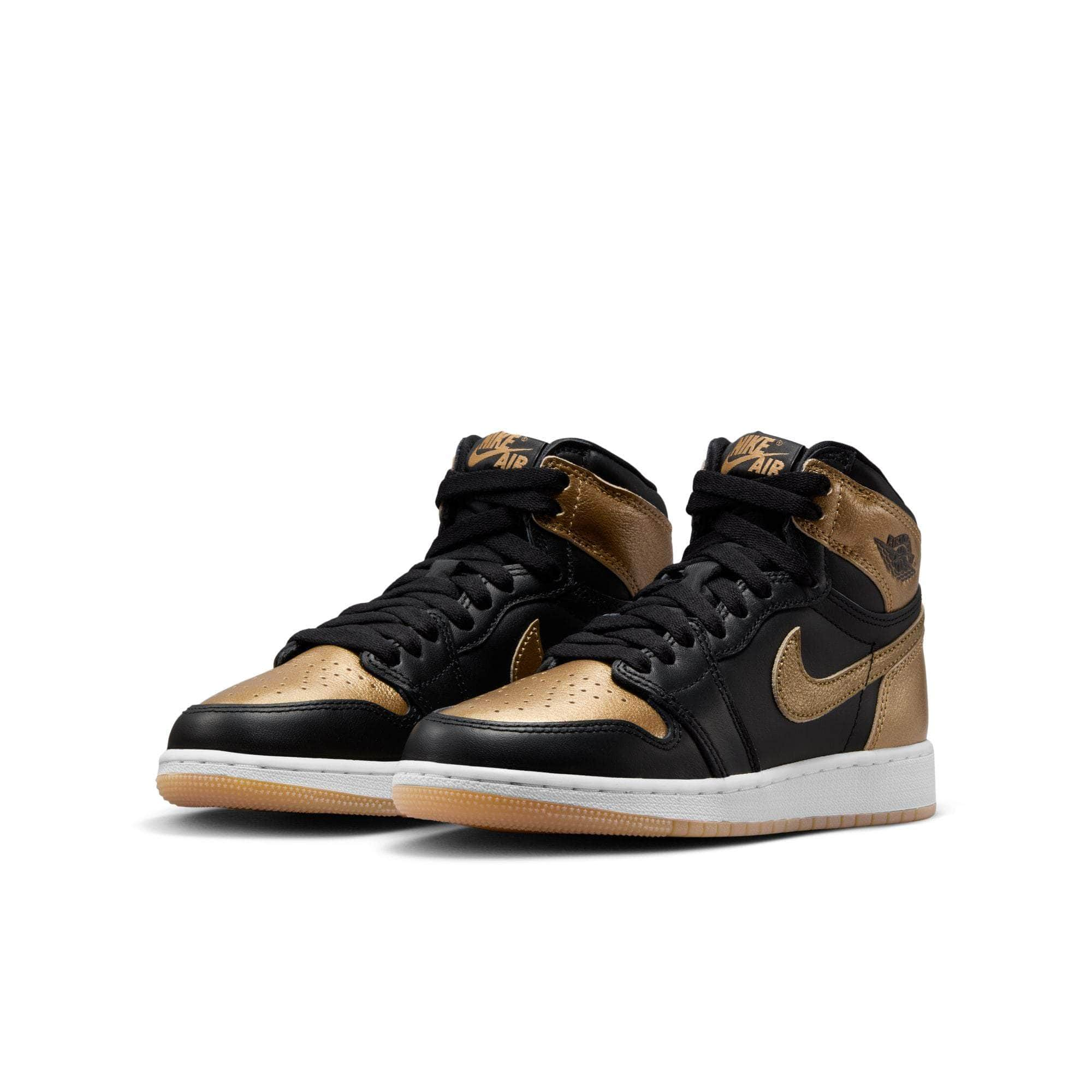 Air Jordan FOOTWEAR Air Jordan 1 Retro High OG "Black and Gold" - Boy's GS