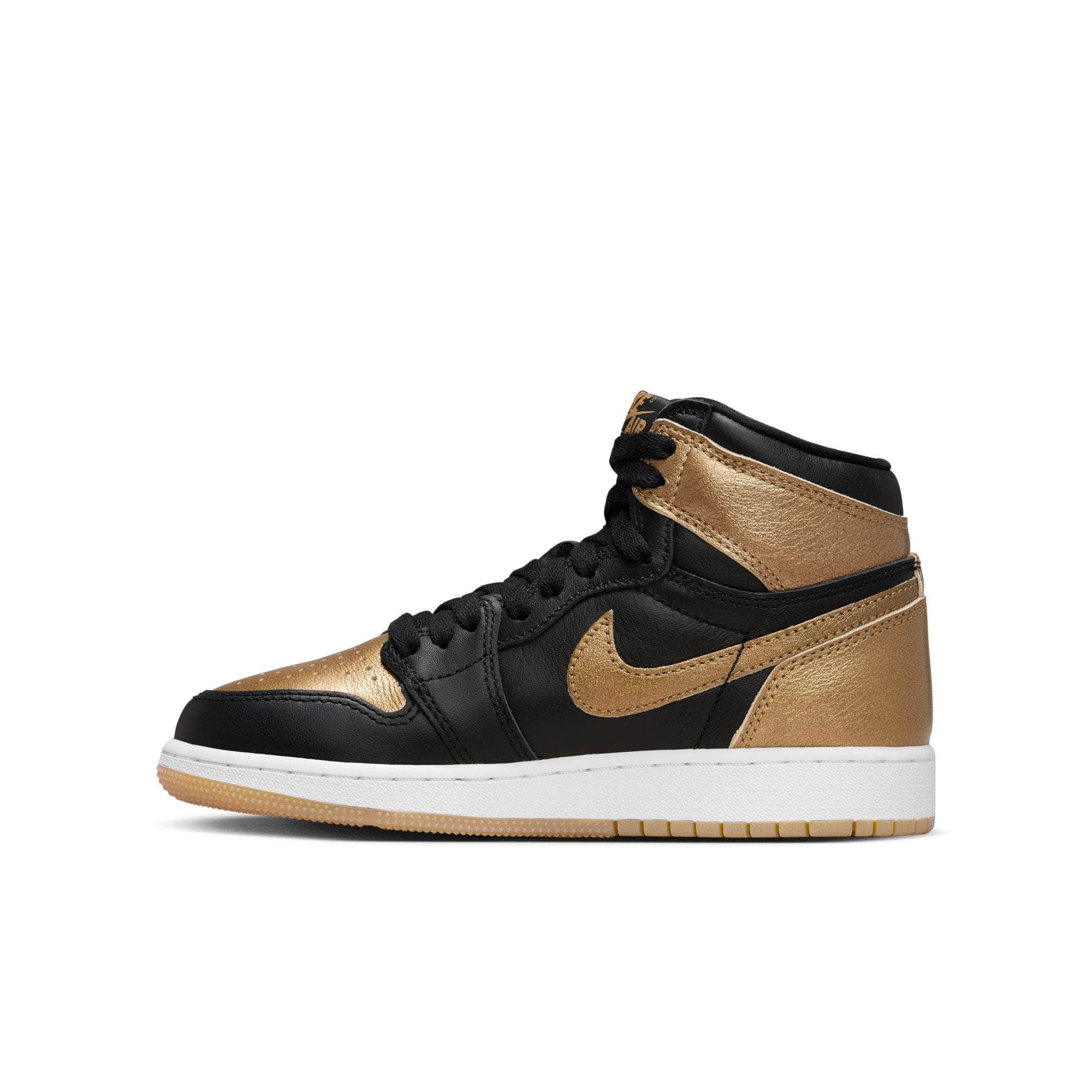 Air Jordan FOOTWEAR Air Jordan 1 Retro High OG "Black and Gold" - Boy's GS