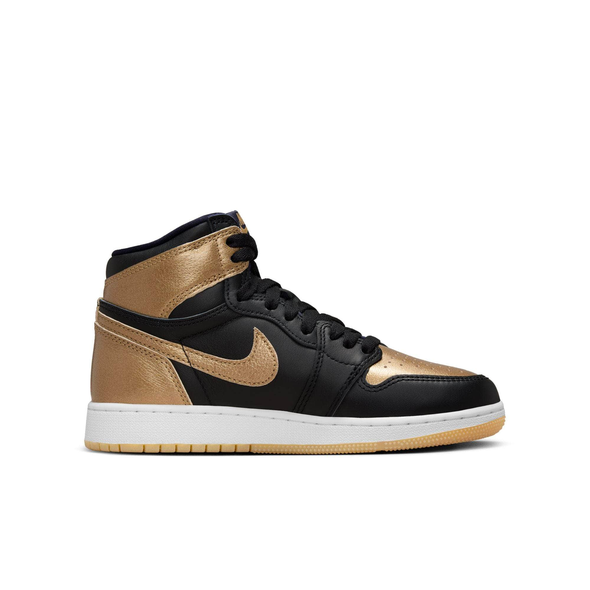 Air Jordan FOOTWEAR Air Jordan 1 Retro High OG "Black and Gold" - Boy's GS