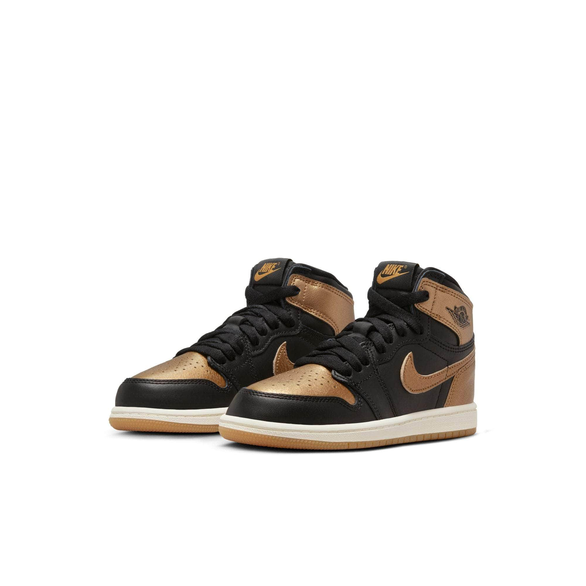 Air Jordan FOOTWEAR Air Jordan 1 Retro High OG "Black and Gold" - Kid's PS