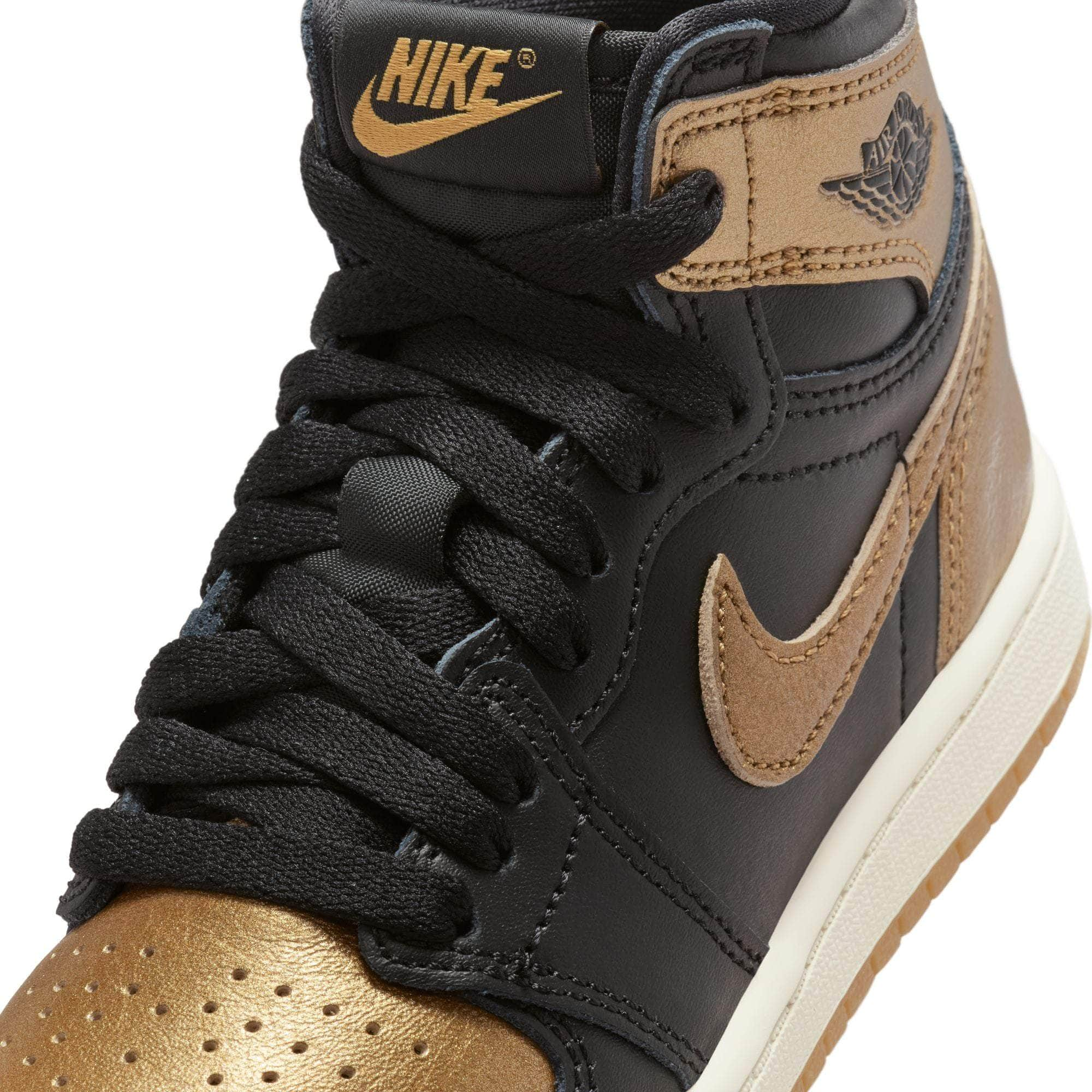 Air Jordan FOOTWEAR Air Jordan 1 Retro High OG "Black and Gold" - Kid's PS