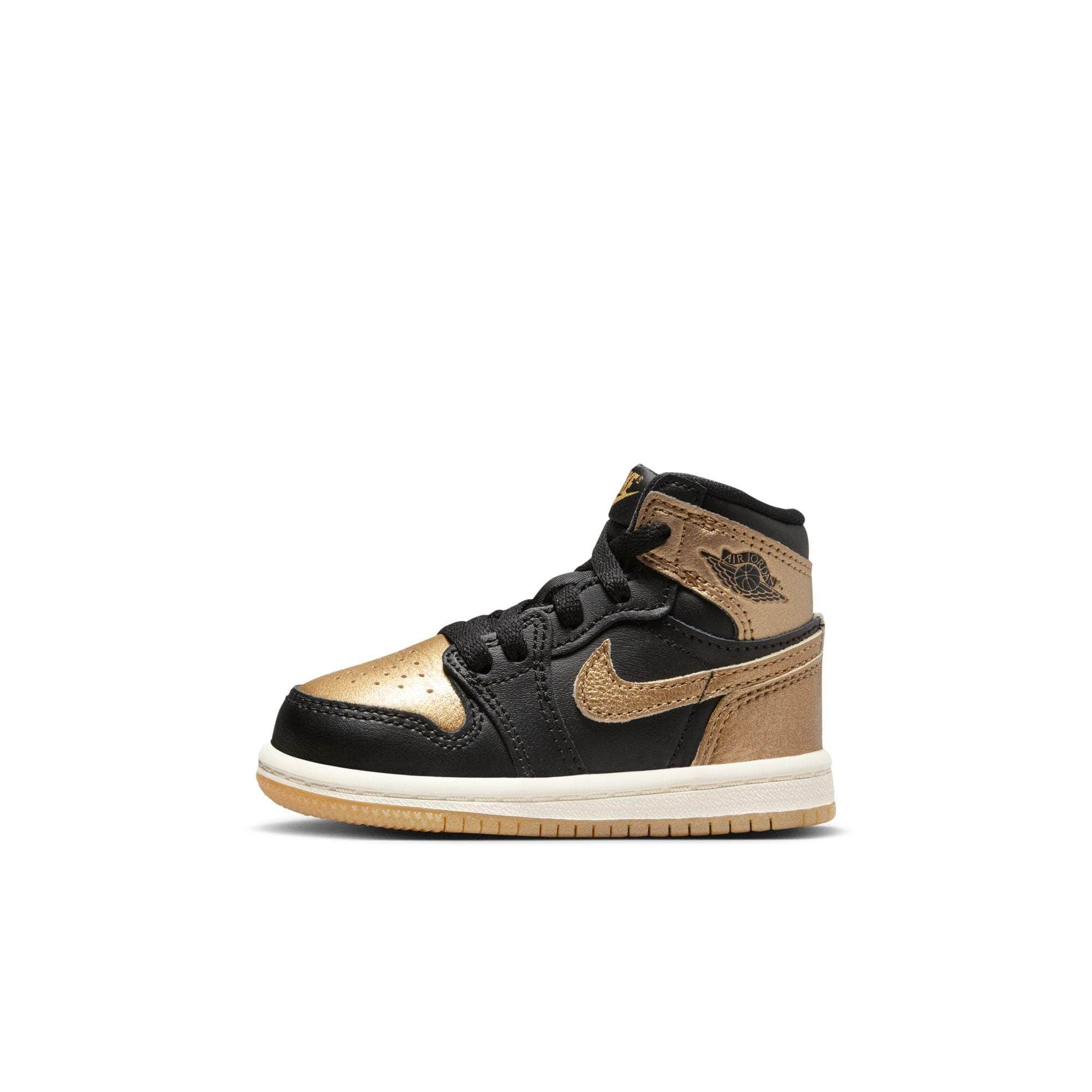 Air Jordan FOOTWEAR Air Jordan 1 Retro High OG "Black and Gold" - Toddler's TD