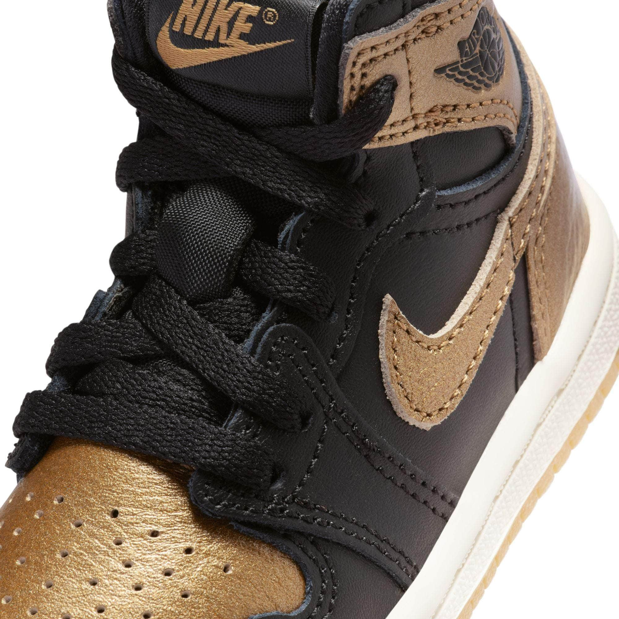 Air Jordan FOOTWEAR Air Jordan 1 Retro High OG "Black and Gold" - Toddler's TD