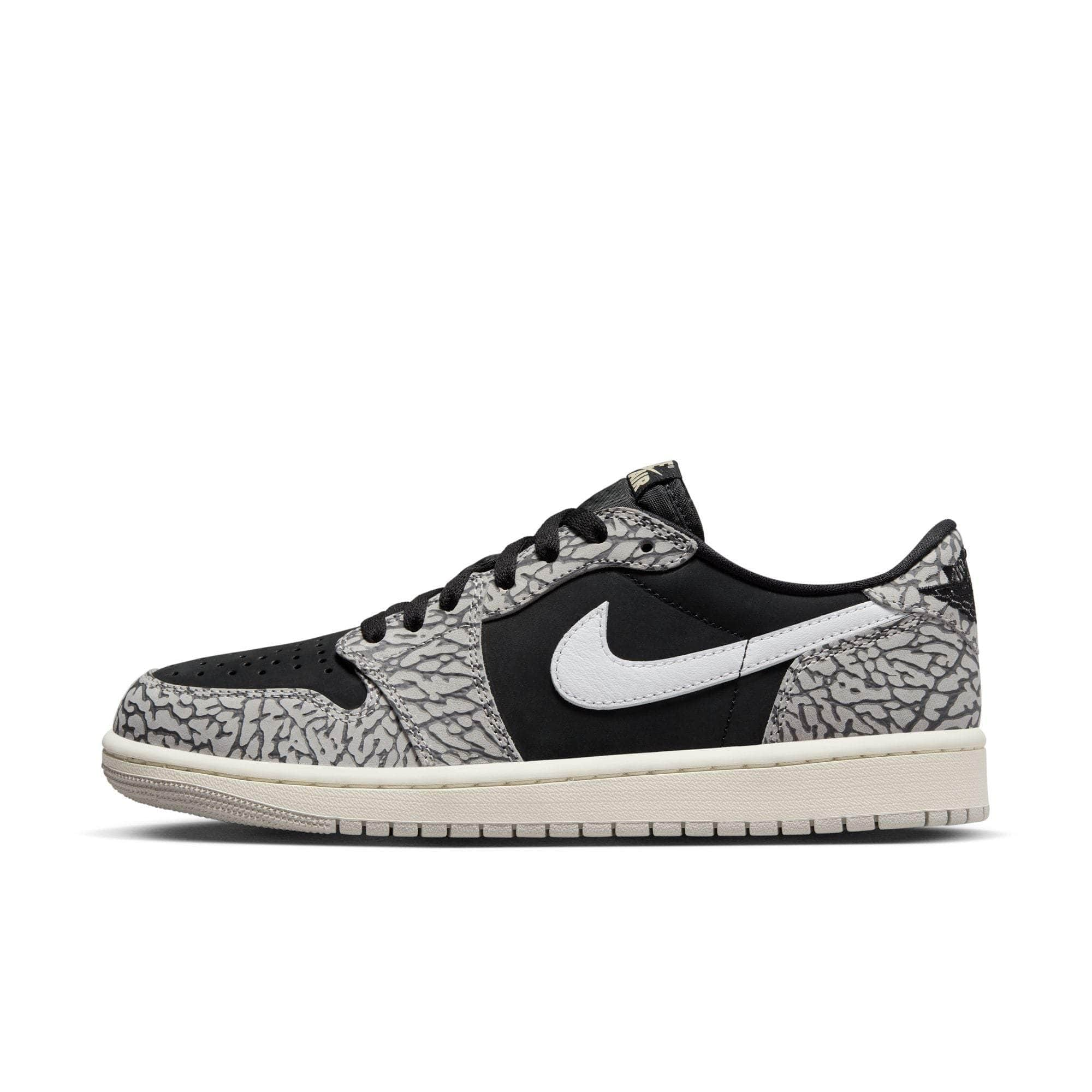 Air Jordan 1 Retro Low OG Black Cement - Men's