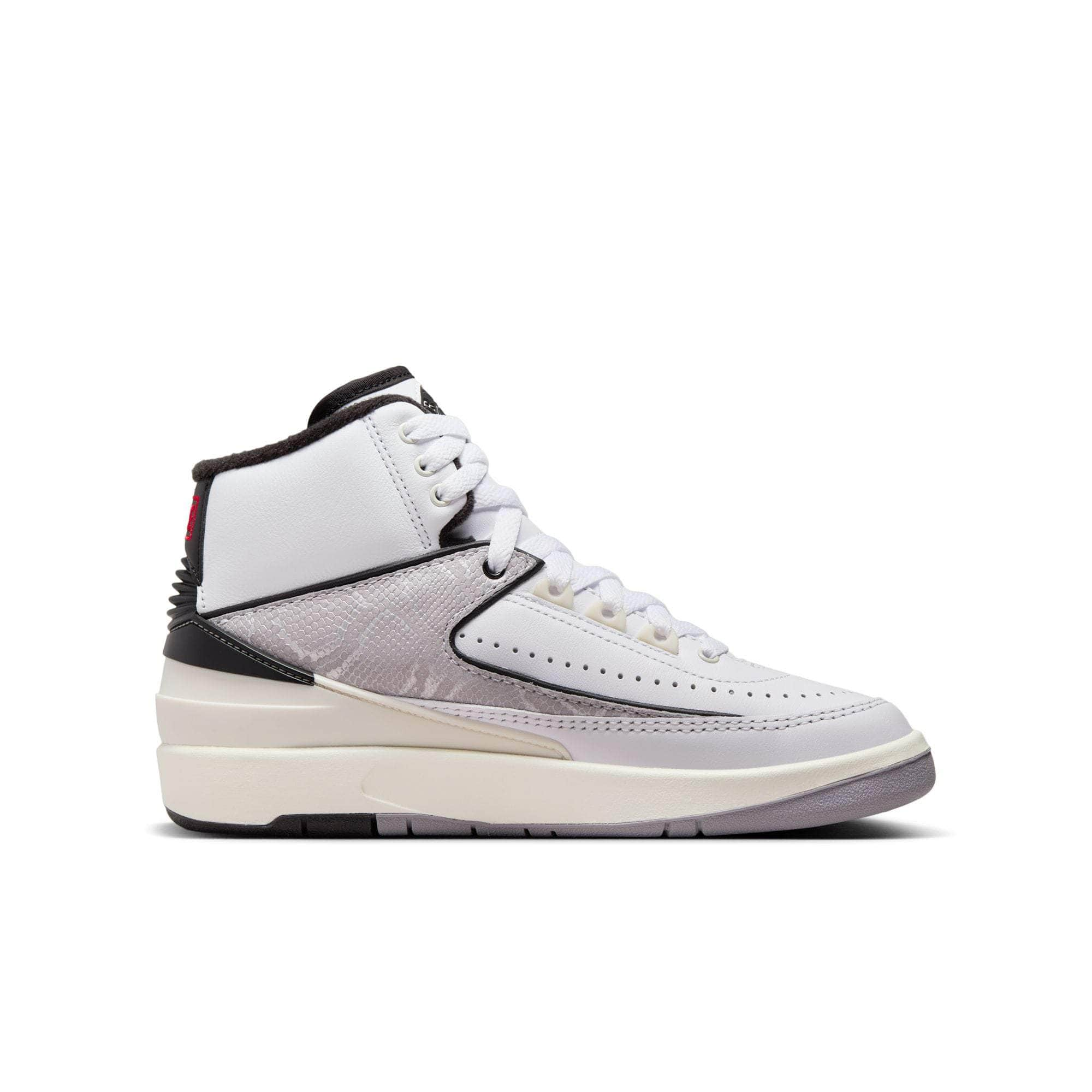 Air Jordan FOOTWEAR Air Jordan 2 Retro "White Fire Red Black Cement" - Boy's GS