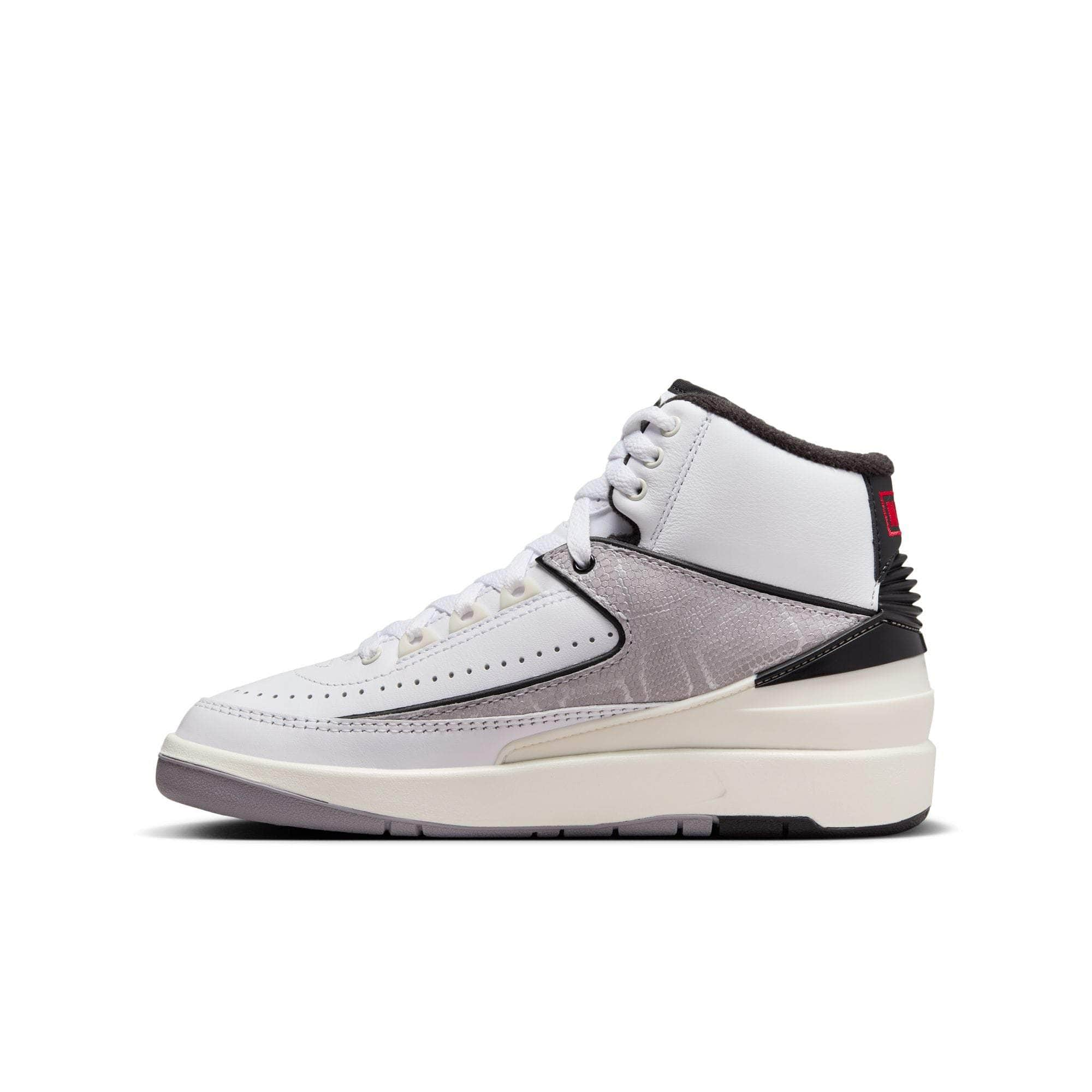 Air Jordan FOOTWEAR Air Jordan 2 Retro "White Fire Red Black Cement" - Boy's GS