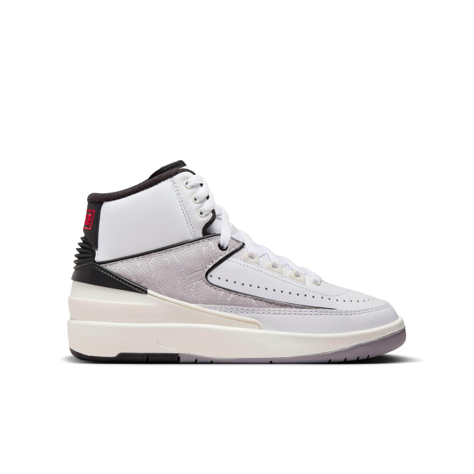 Air Jordan FOOTWEAR Air Jordan 2 Retro "White Fire Red Black Cement" - Boy's GS