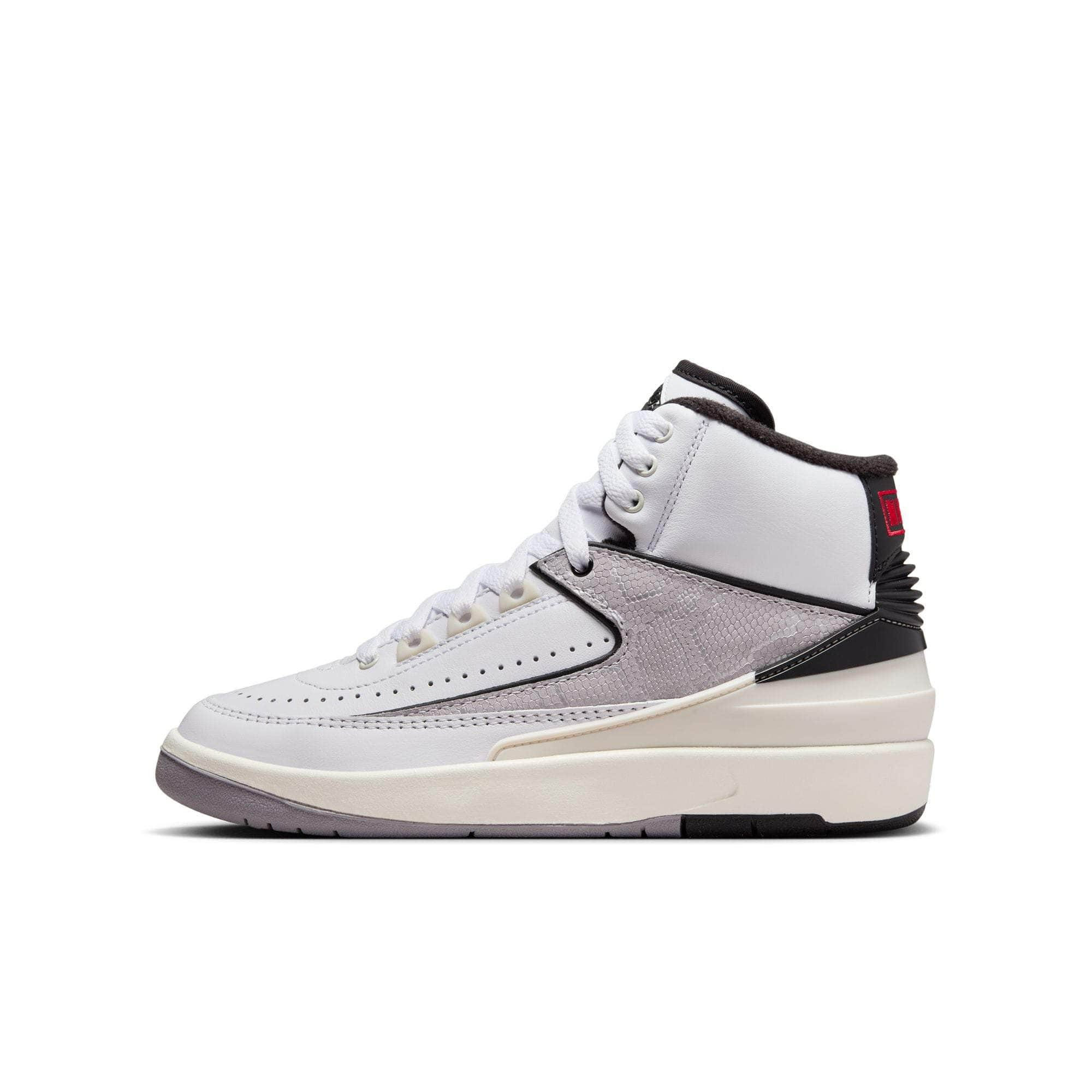 Air Jordan FOOTWEAR Air Jordan 2 Retro "White Fire Red Black Cement" - Boy's GS