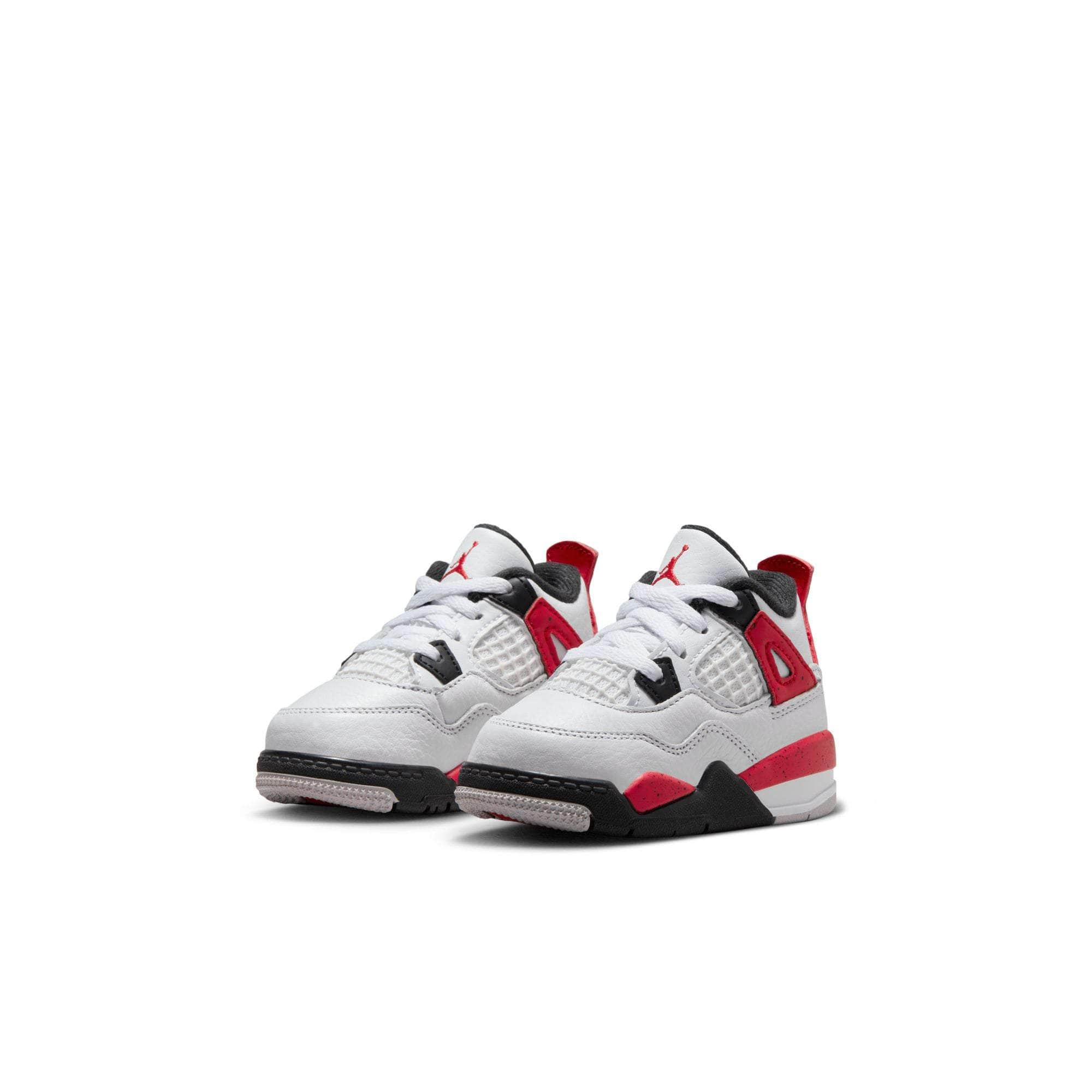 Red and white jordans cheap for toddlers