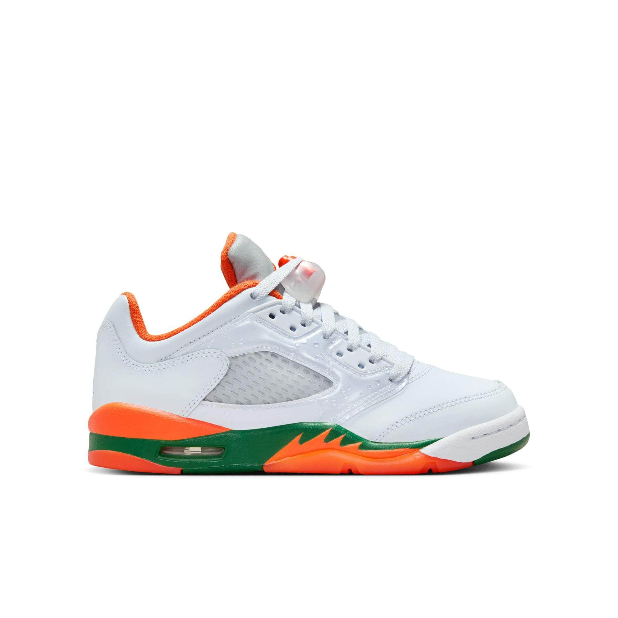 Air Jordan Footwear Air Jordan 5 Retro Low "Miami Hurricanes" - Boy's GS