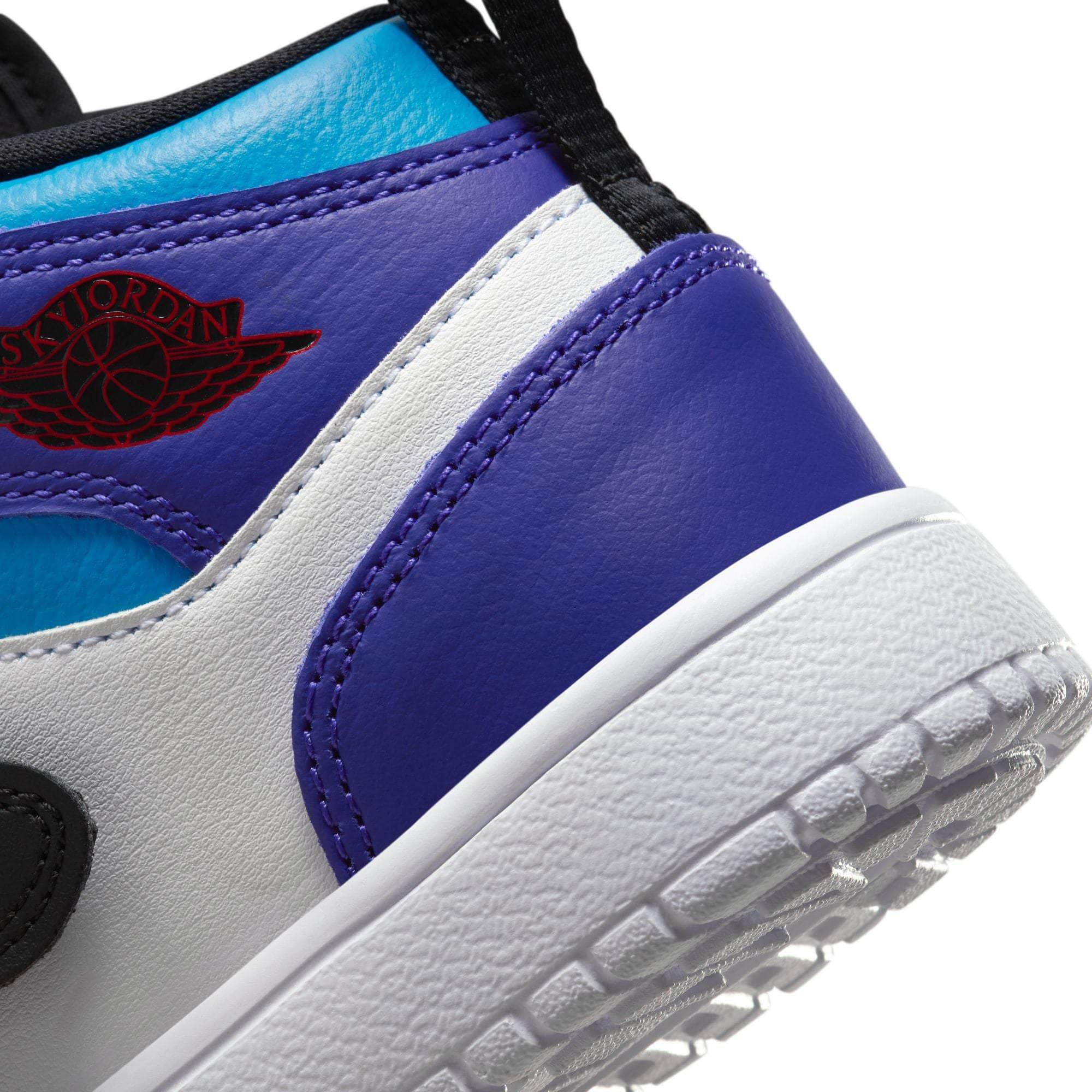 Jordan AIR JORDAN 1 MID Multi - WHITE/BLACK-BRIGHT CONCORD-TRUE RED