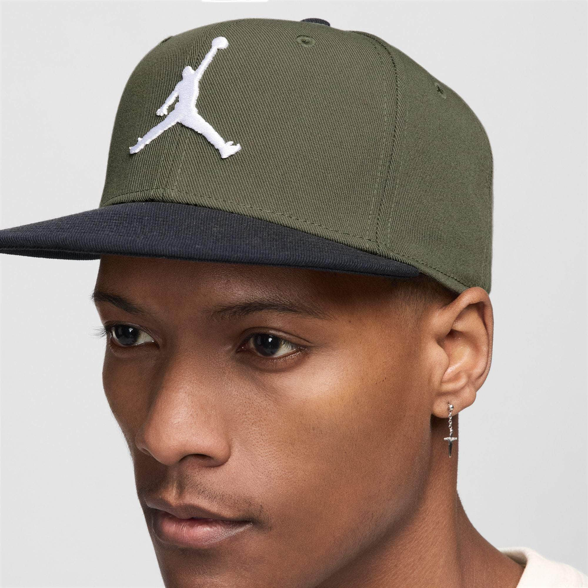 Air Jordan Hats M/L / Medium Olive/white Air Jordan Jumpman Pro Adjustable Cap FV5296-222