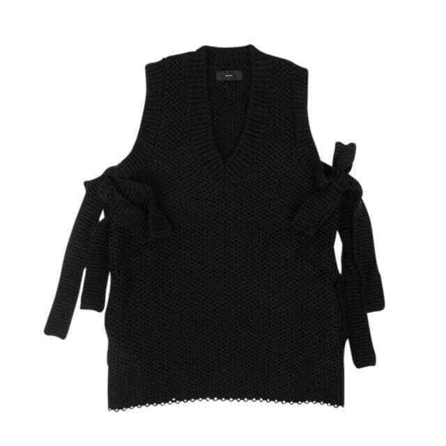 Alanui 82NGG-ALN-1047/S NWT ALANUI Black Cashmere Sleeveless Knit Sweater Size S $1855 82NGG-ALN-1047/S