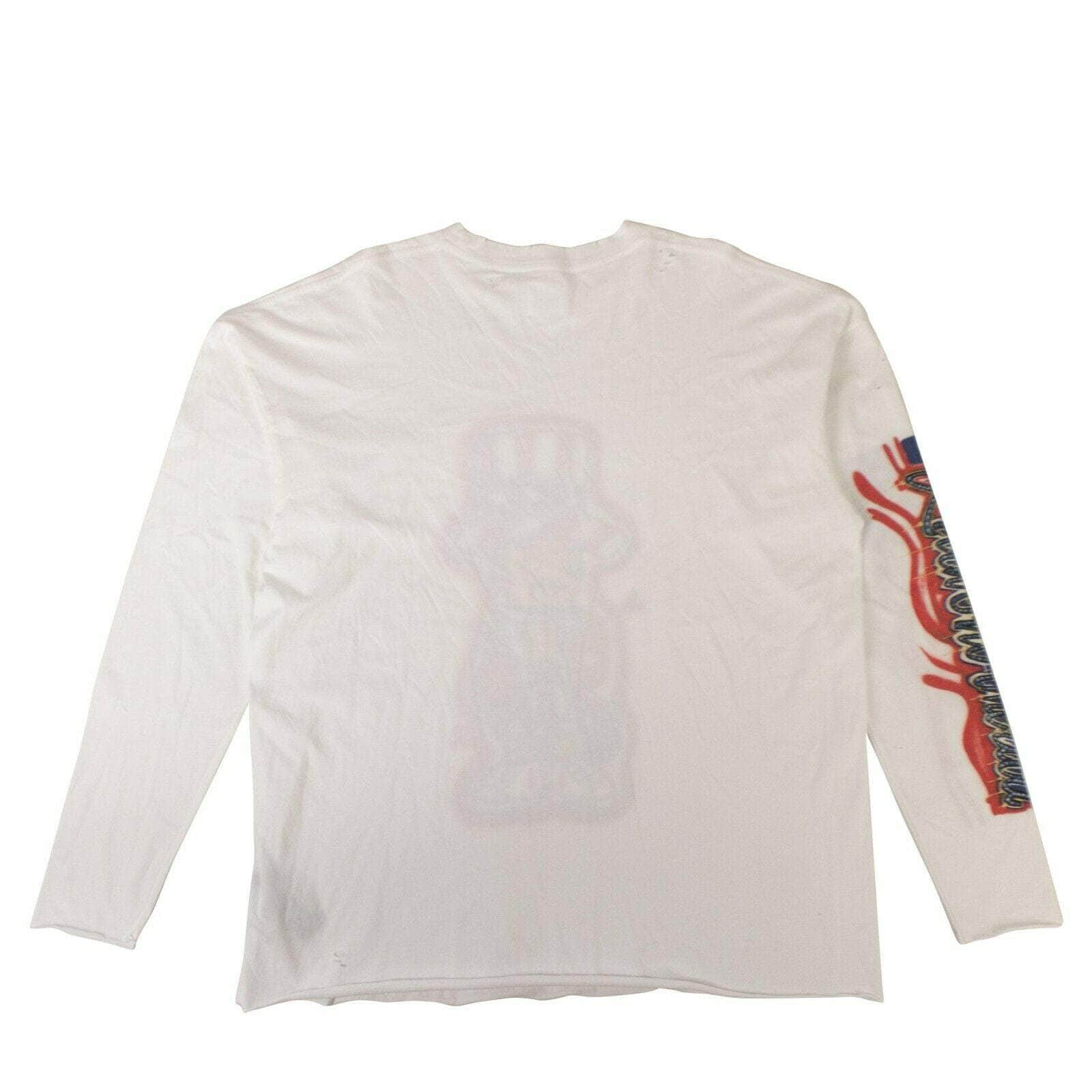 Alchemist alchemist, chicmi, couponcollection, gender-mens, main-clothing, mens-shoes, size-xs, under-250 XS White Livin In America Long Sleeve T-Shirt 75LE-1376/XS 75LE-1376/XS