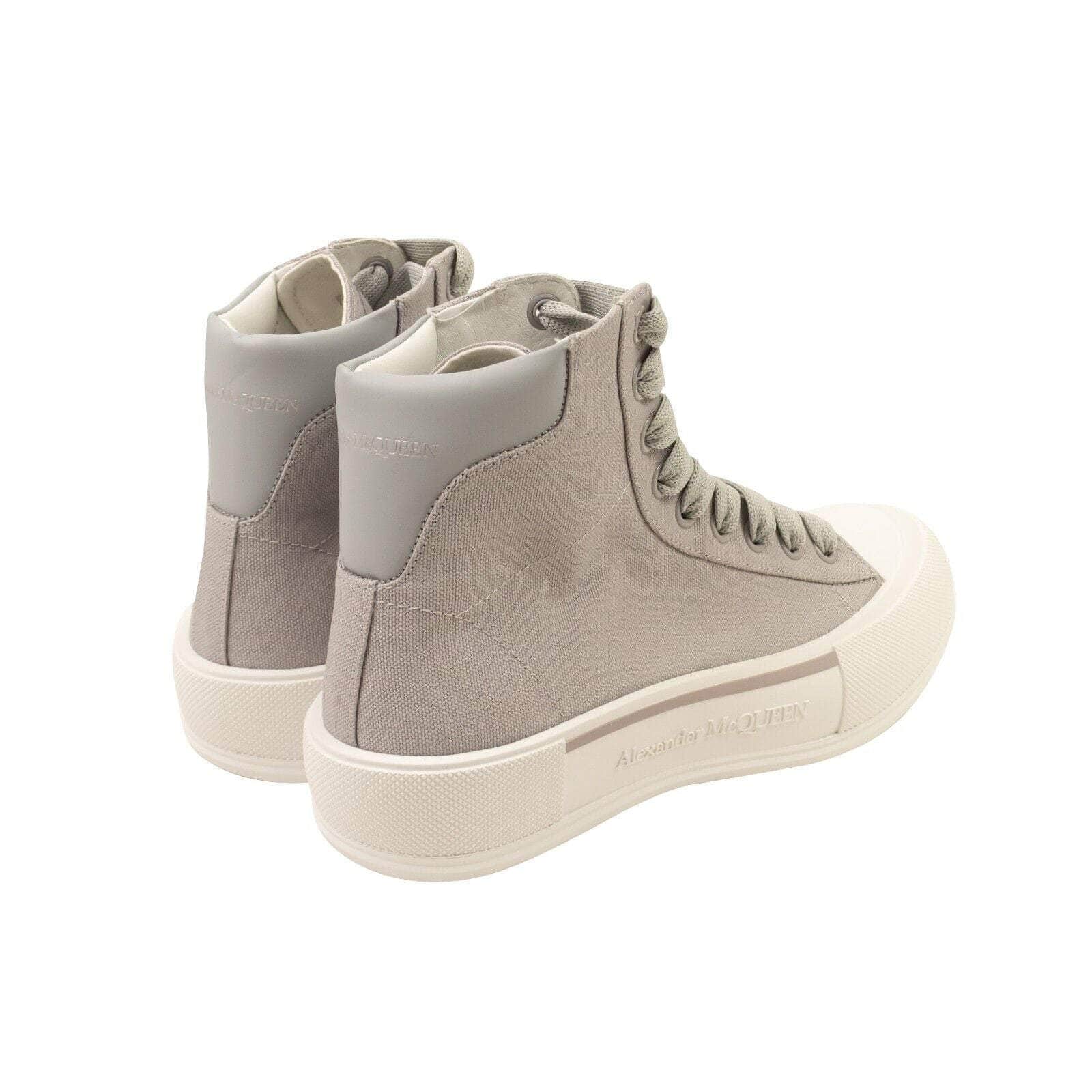 Alexander McQueen 500-750, alexander-mcqueen, channelenable-all, chicmi, couponcollection, gender-mens, main-shoes, mens-shoes, size-40, size-40-5, size-41, size-42, size-43, size-44 Grey Deck Plimsoll Hi Top Sneakers