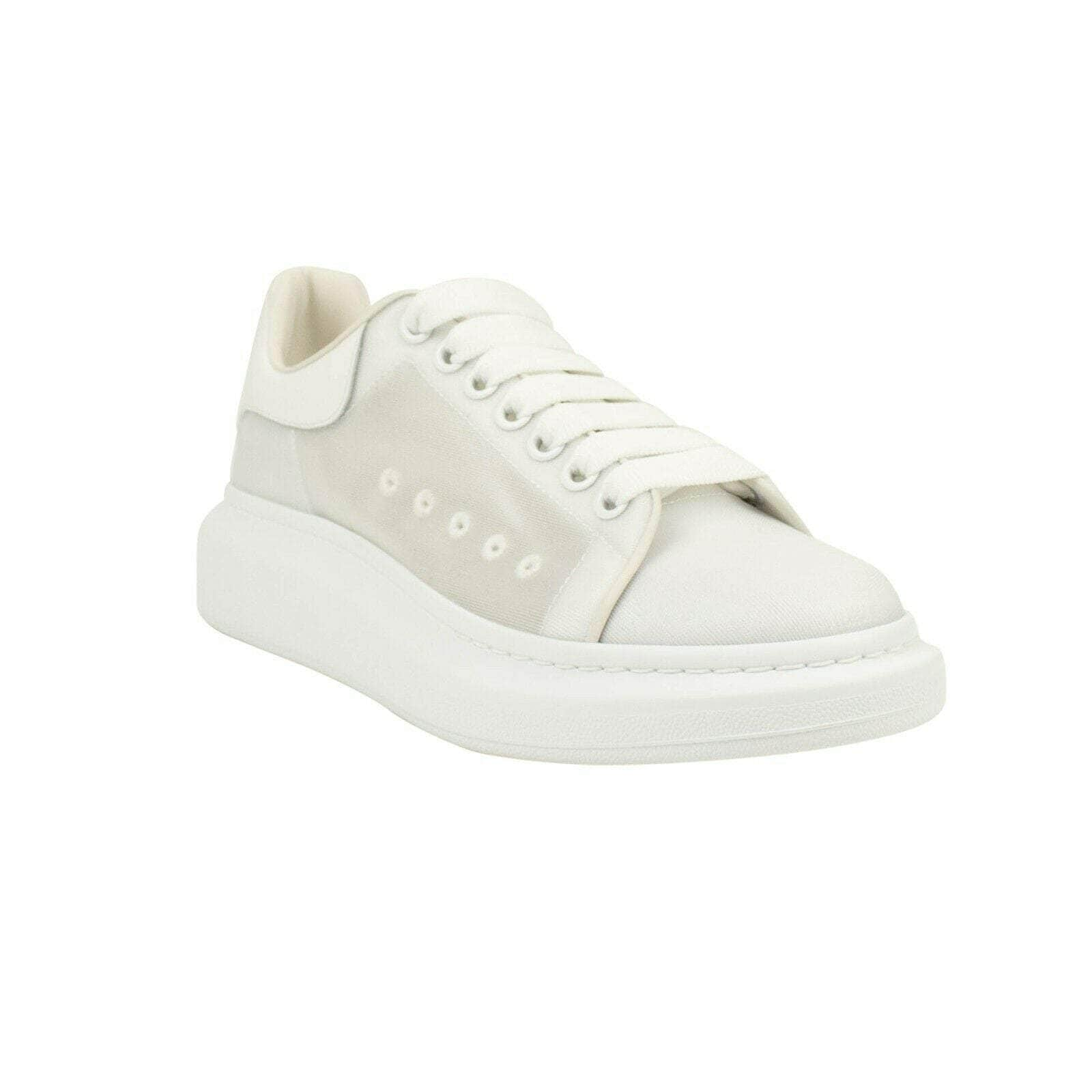 Alexander McQueen 95-AMQ-2001/40 NIB ALEXANDER MCQUEEN White Mesh Oversized Low Top Sneakers Size 7 US 40 EU 95-AMQ-2001/40