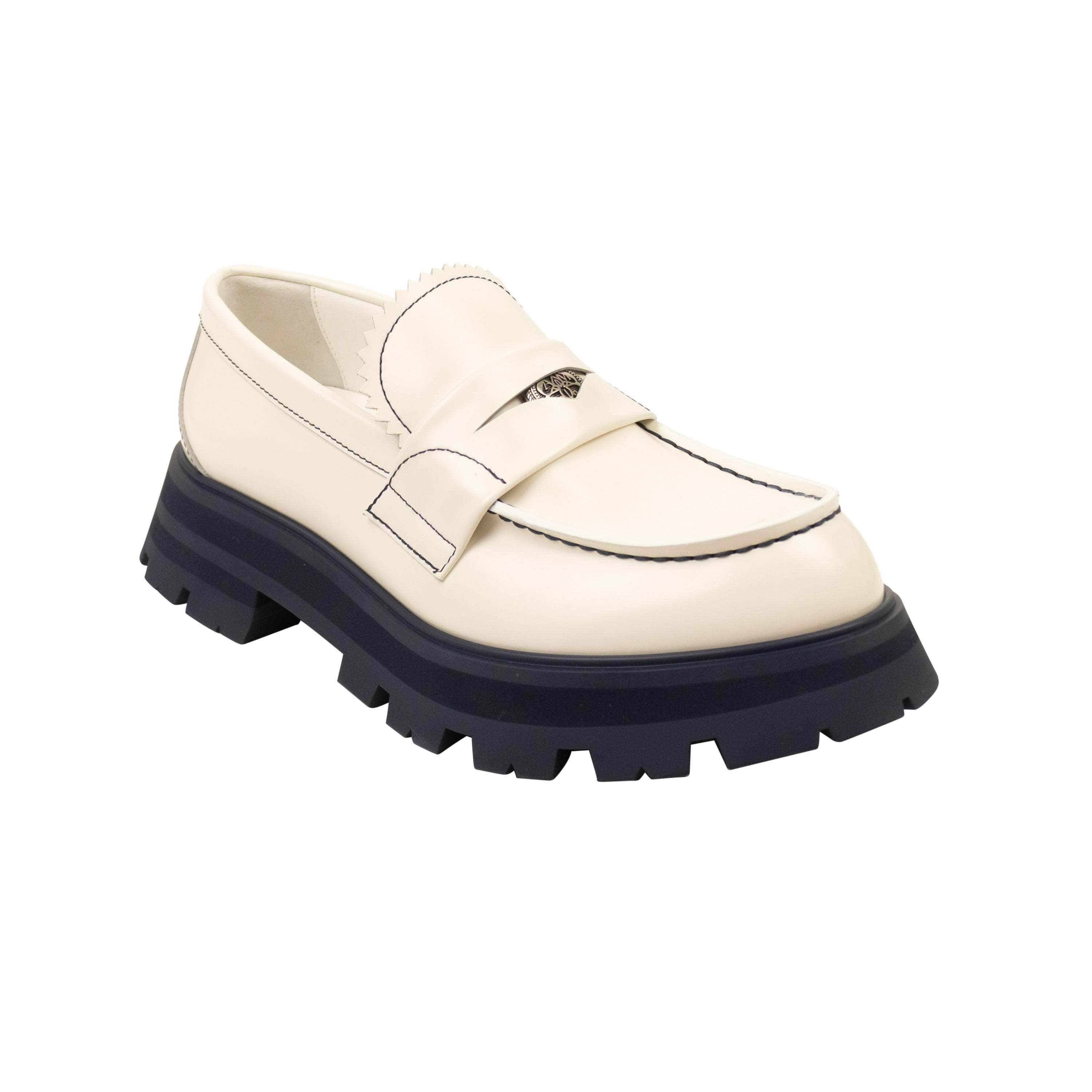 Alexander McQueen AMQ-XFTW-0005/36.5 NIB ALEXANDER MCQUEEN White Leather Wander Loafers Size 6.5/36.5 $890 AMQ-XFTW-0005/36.5