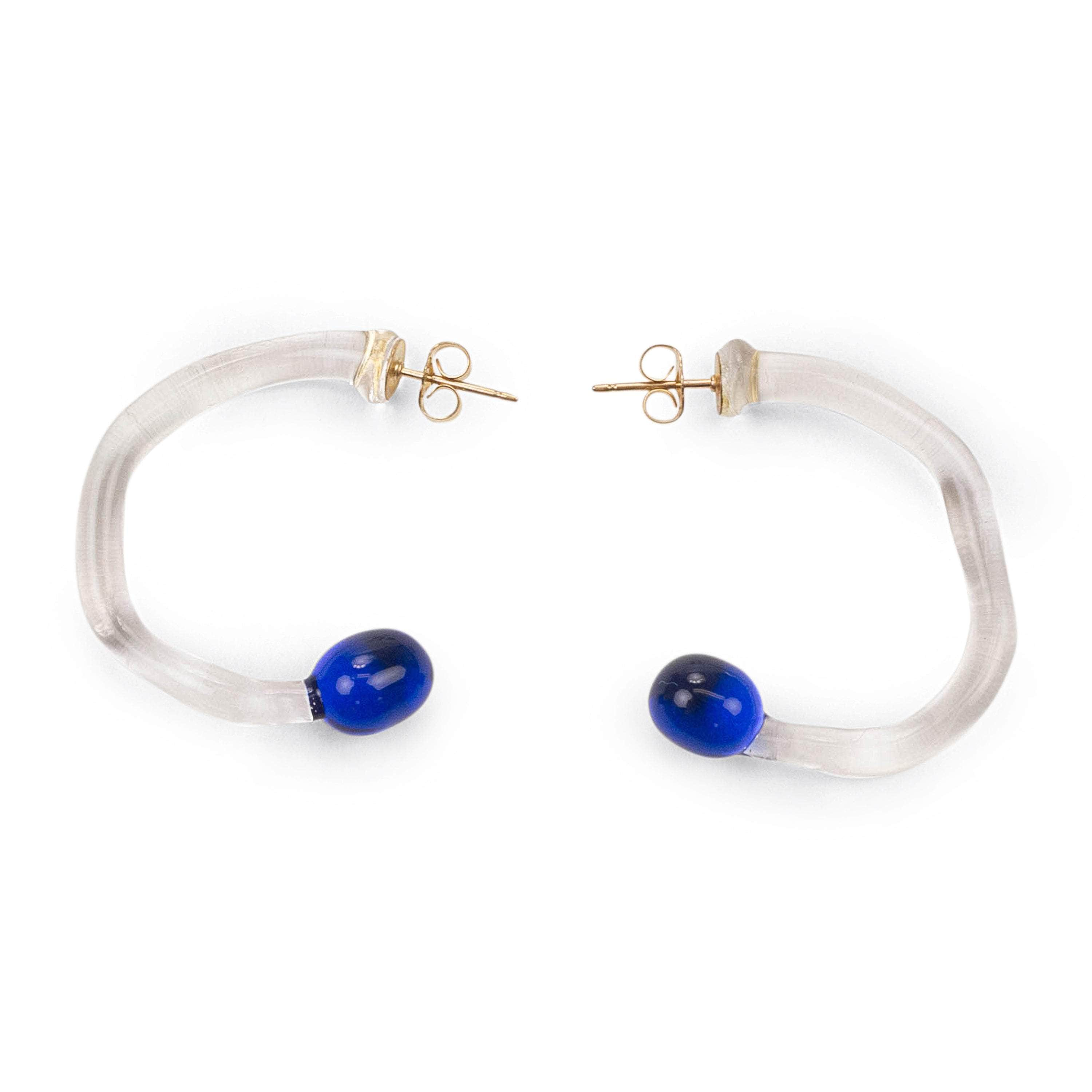 Alterita 95-ATA-1001/OS NWT Alterita BLUE ALTERITA MINI GLASS BALL HOOPS Size OS $140 95-ATA-1001/OS